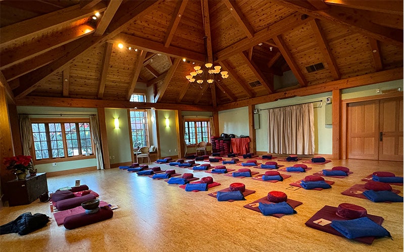 George Wiegand has been volunteering at a meditation retreat in California for 40 years