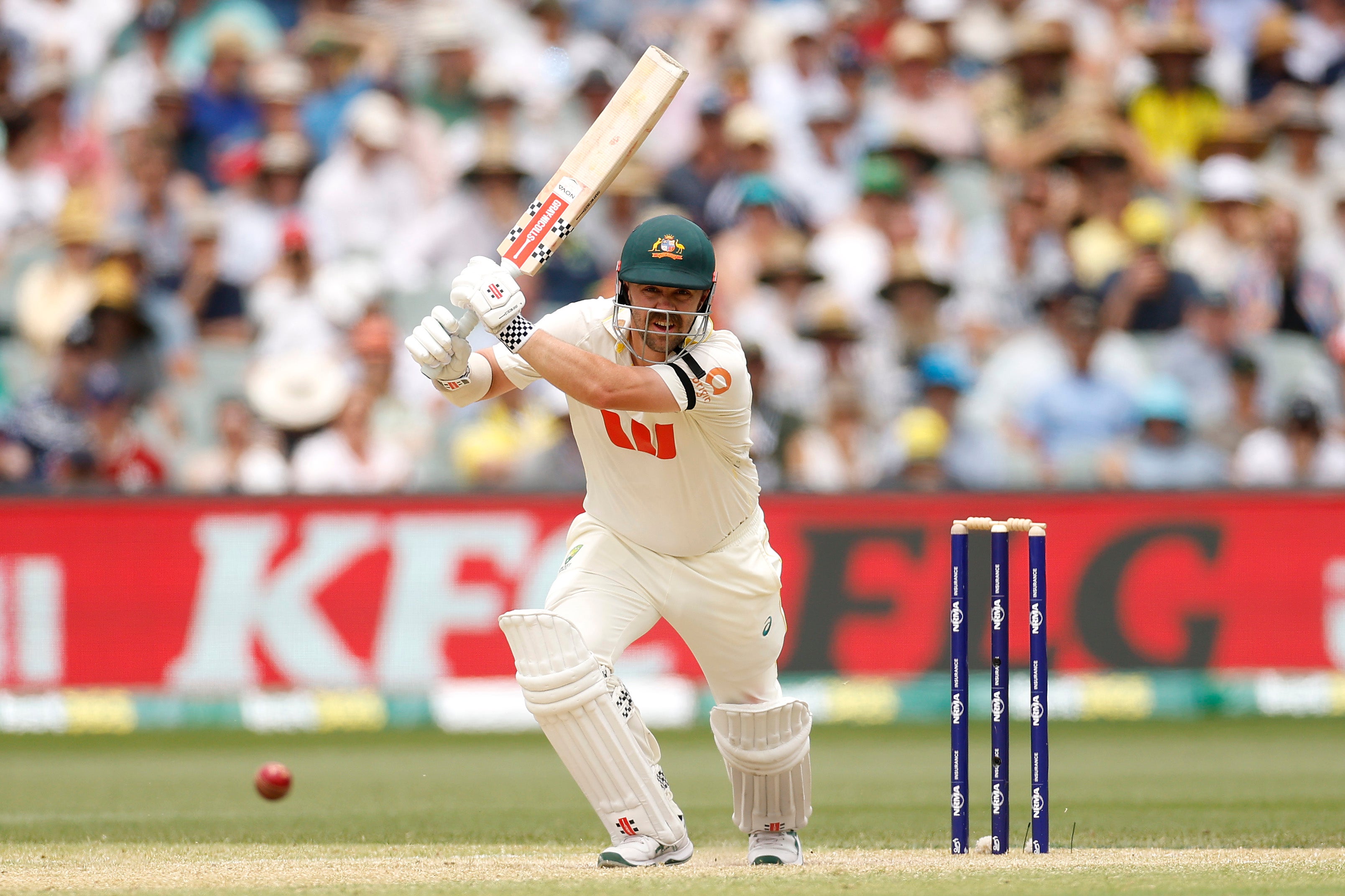 Travis Head made an unbeaten century on day three of the third Ashes Test