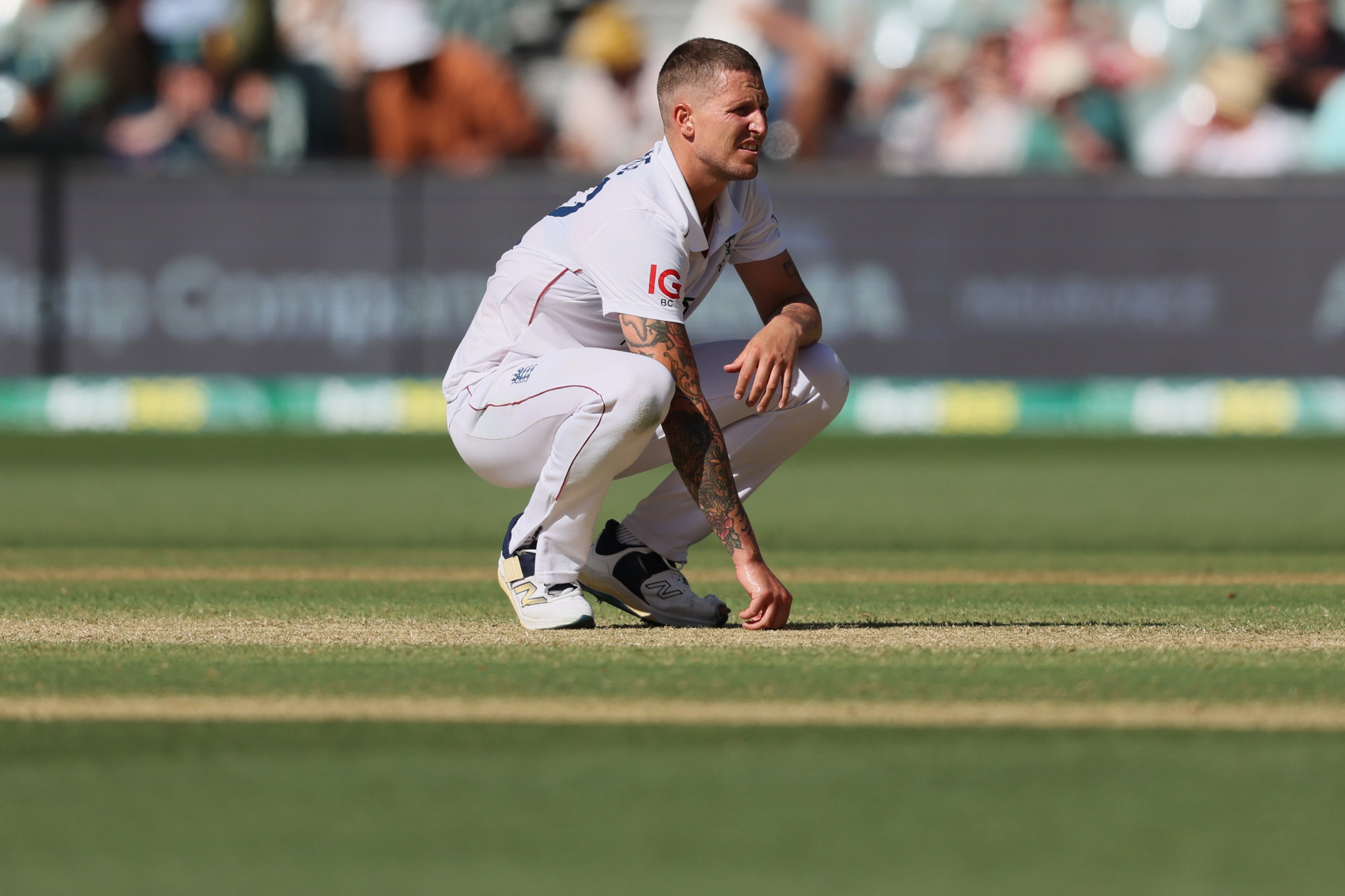 England bowler Brydon Carse during day three of the third Test