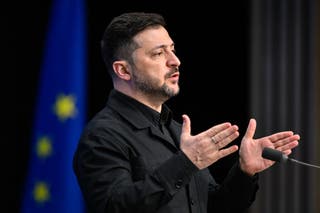 Ukrajinski predsjednik Volodymyr Zelensky obraća se na konferenciji za novinare