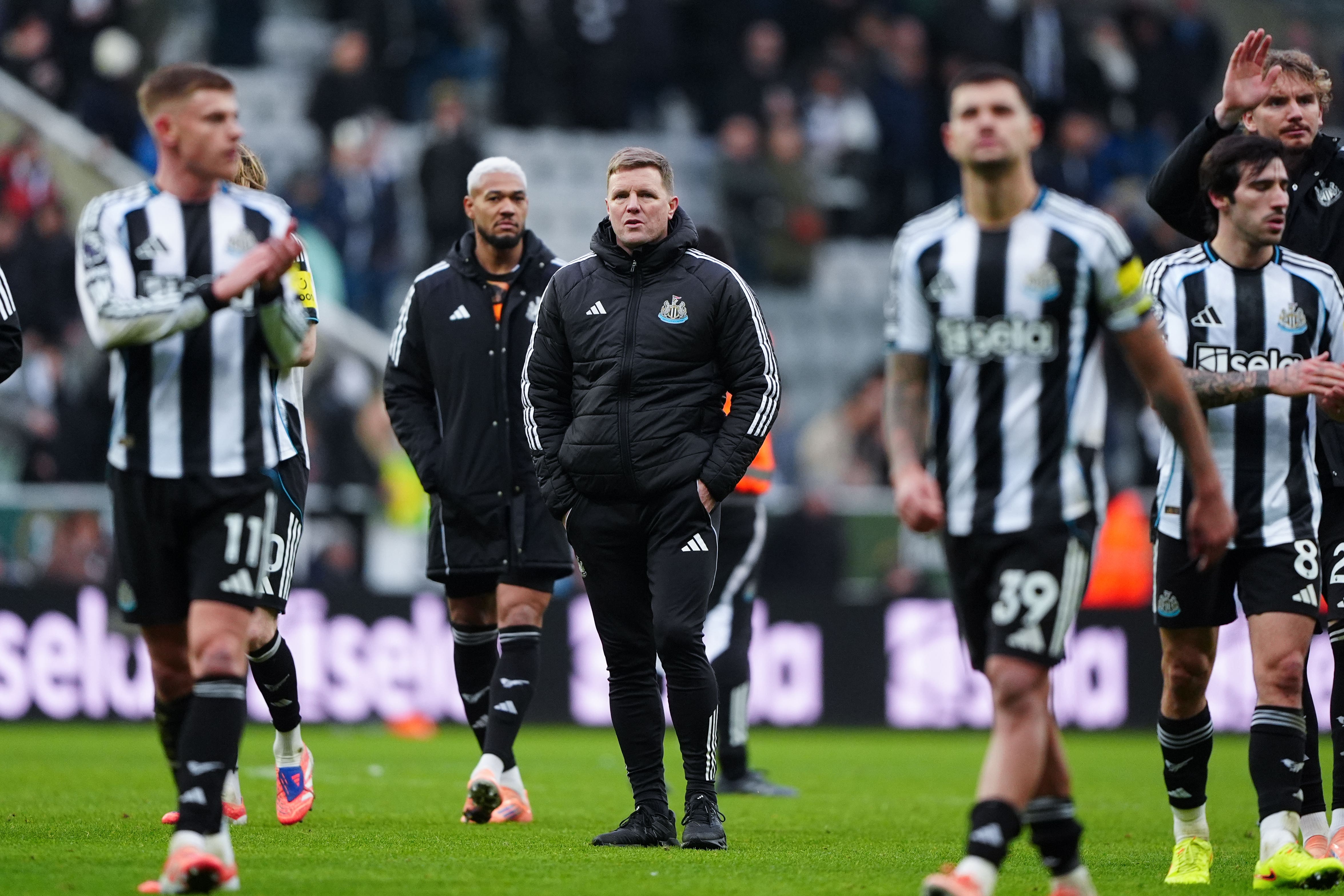 Newcastle boss Eddie Howe was unhappy that his side was not awarded a second-half penalty during the 2-2 Premier League draw with Chelsea (Owen Humphreys/PA)