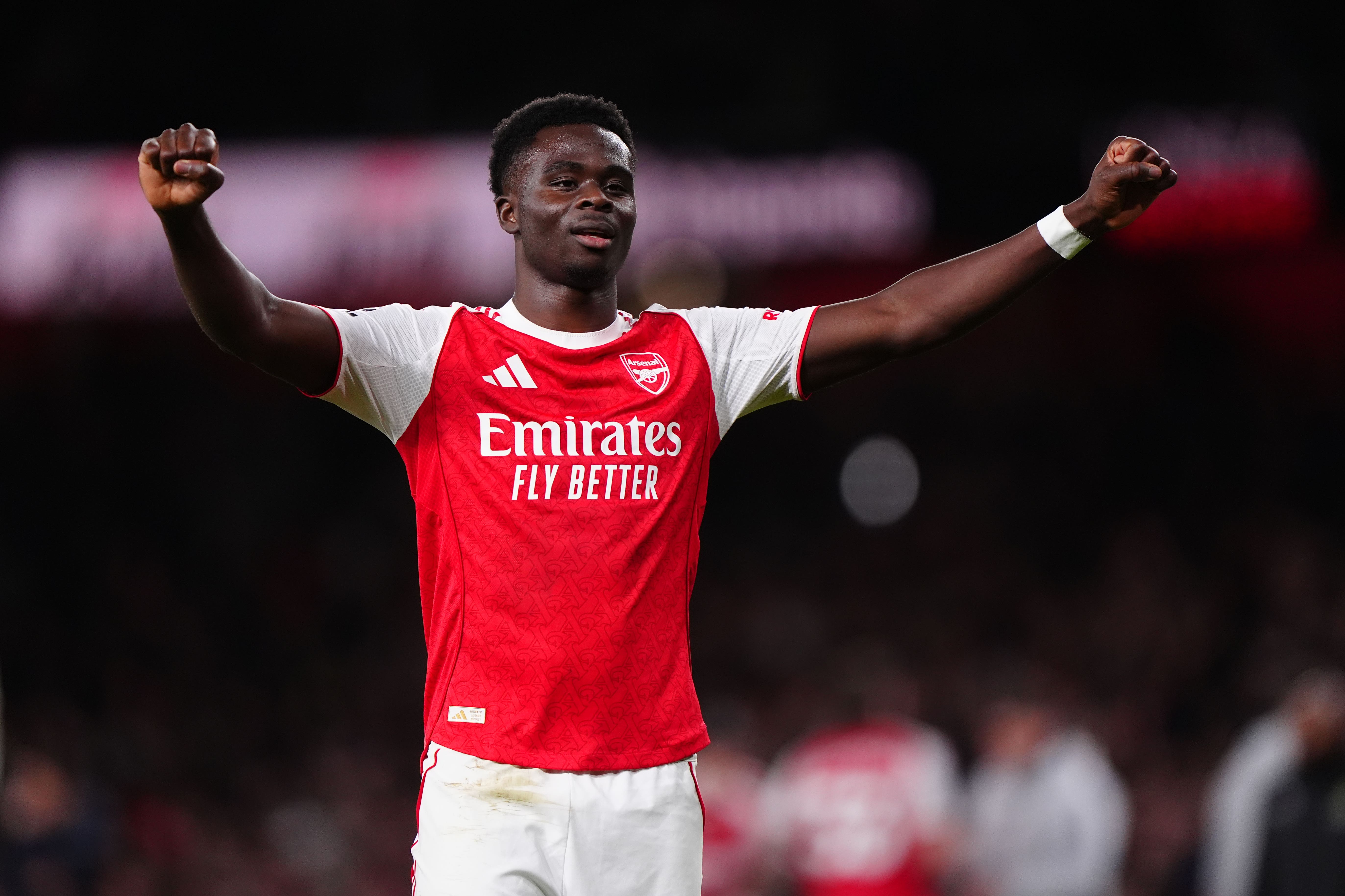 Arsenal are not paying attention to the challenge of Manchester City, according to Bukayo Saka (Bradley Collyer/PA)