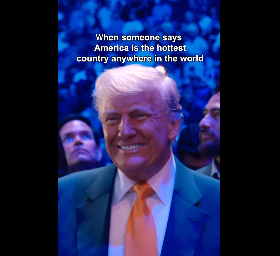 <p>The White House used what seemed to be an AI-generated image of President Donald Trump and a viral clip of Jon Hamm dancing in its most recent ad alongside the caption: ‘When someone says America is the hottest country anywhere in the world’</p>