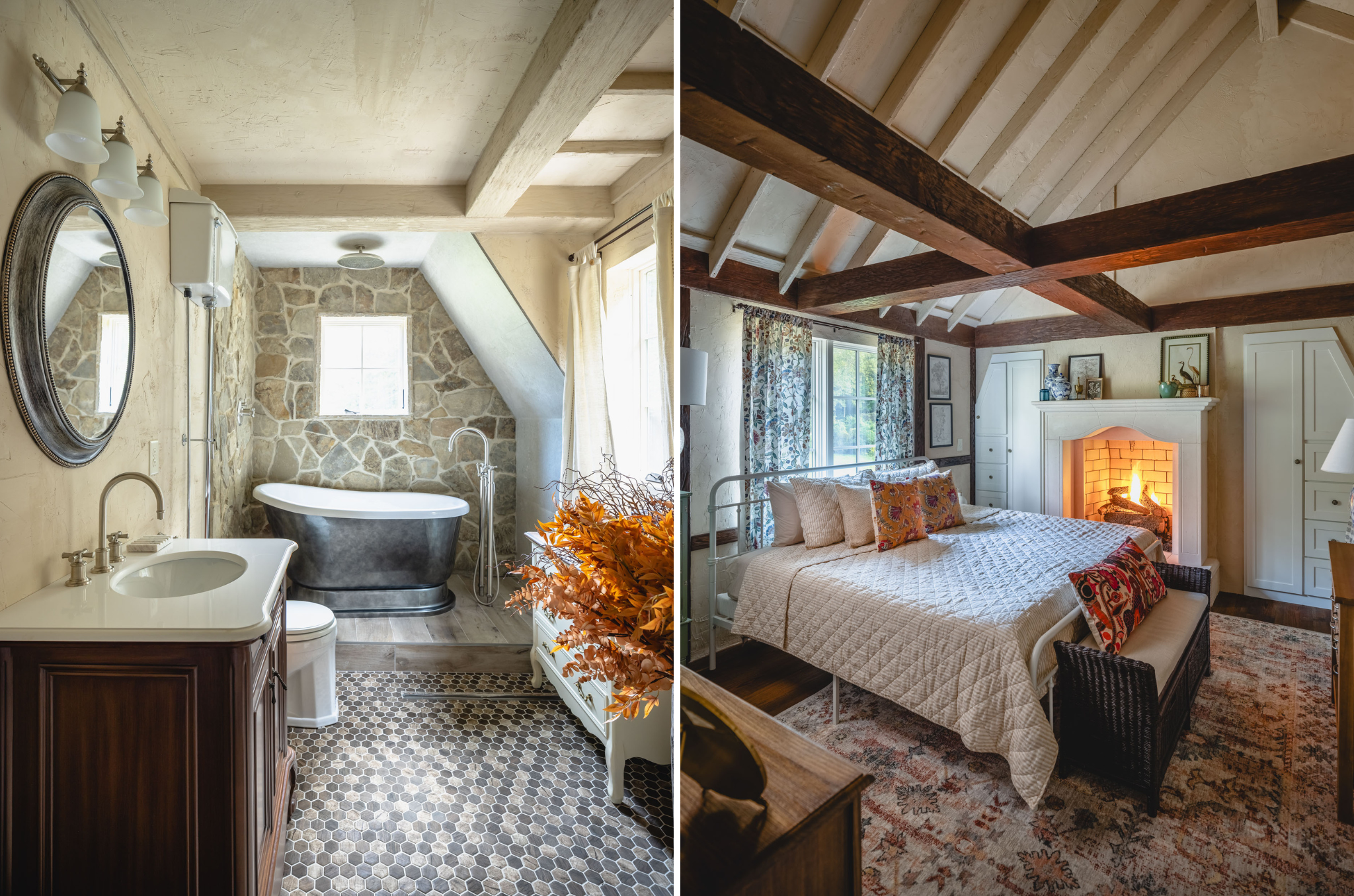 Small said she included two identical bedrooms and bathrooms upstairs to accommodate more guests