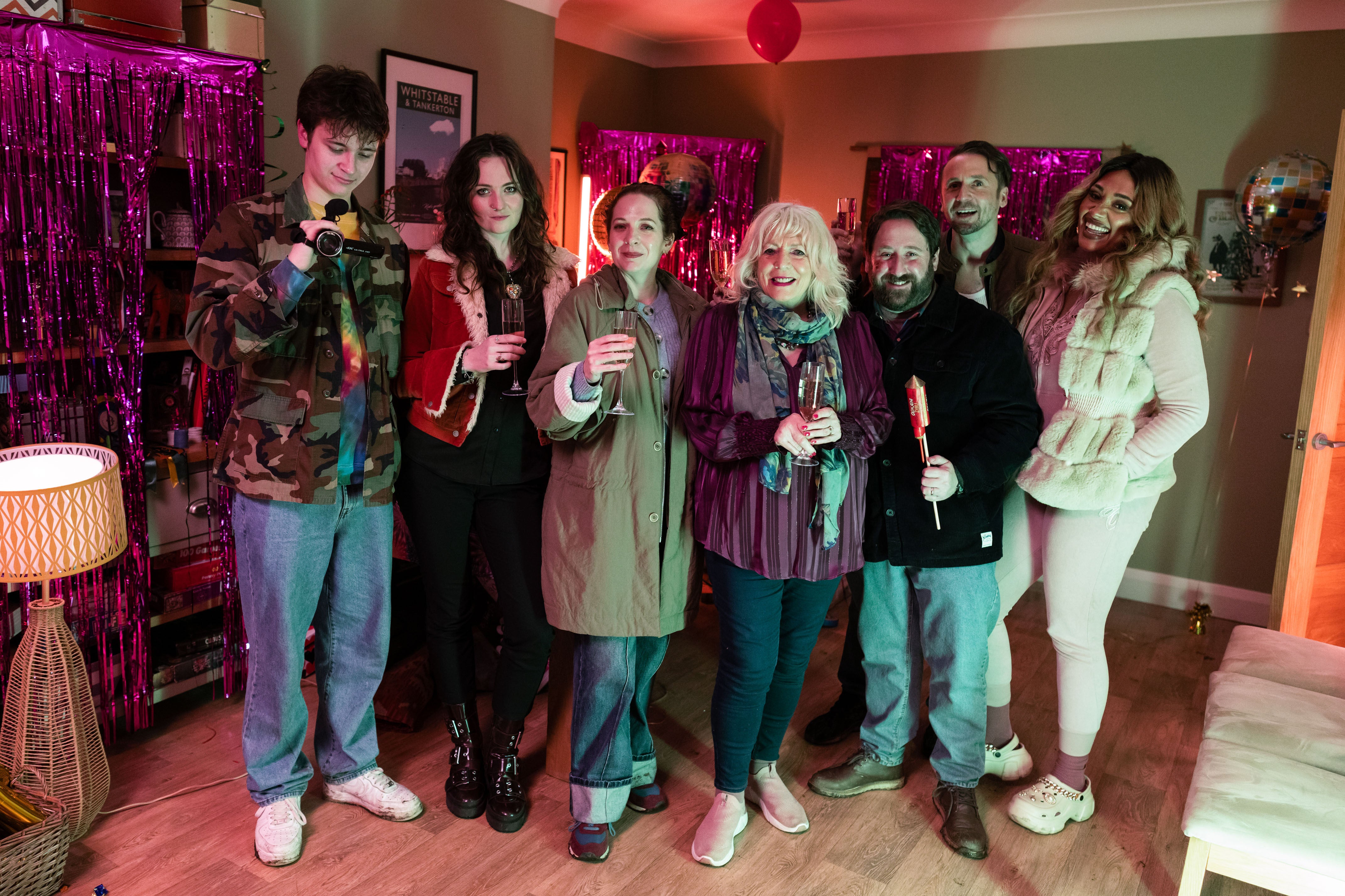 Ringing in the new year: Howick and the cast of ‘Here We Go’