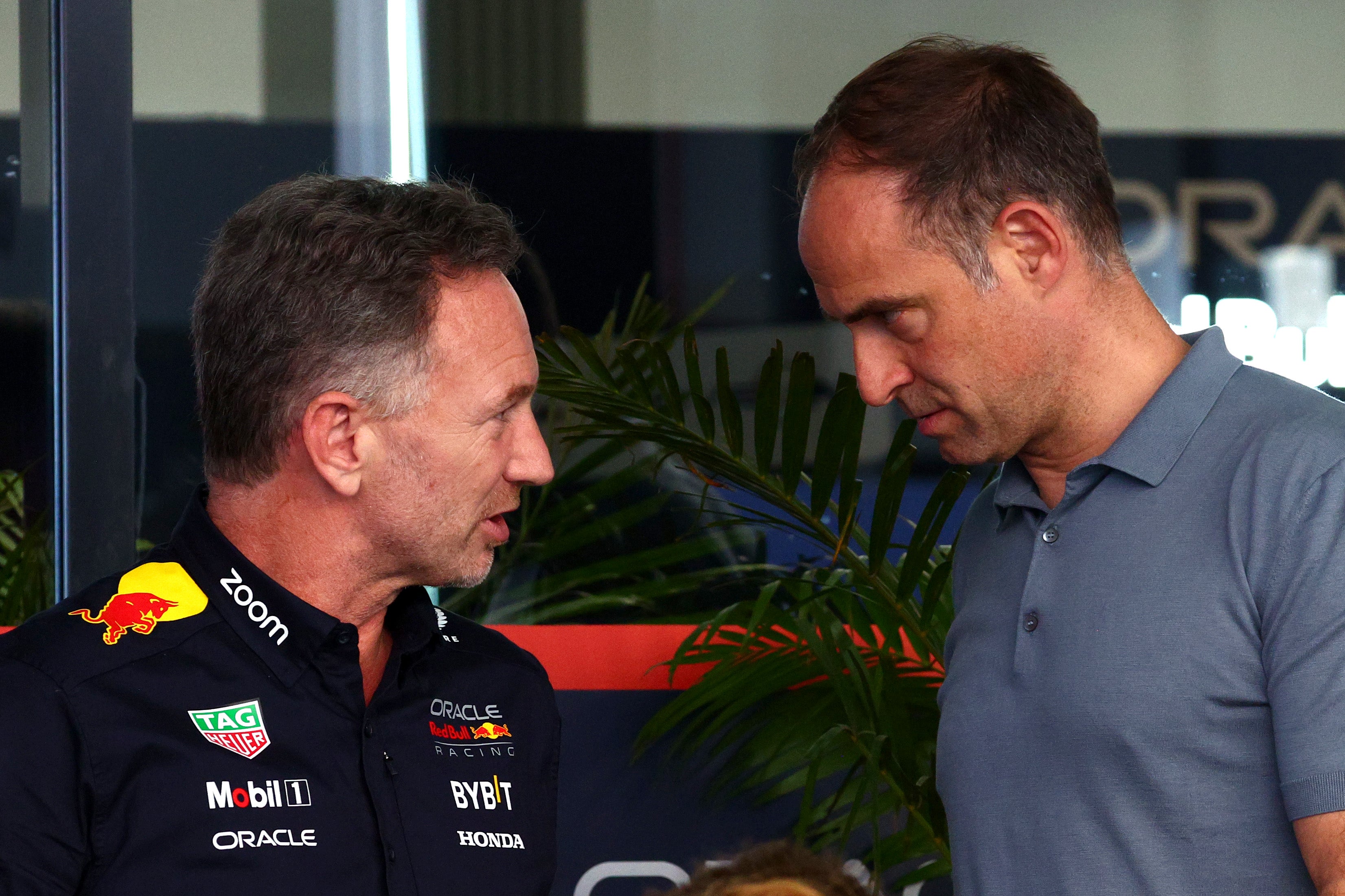 Oliver Mintzlaff (right) spoke out about the sacking of Christian Horner