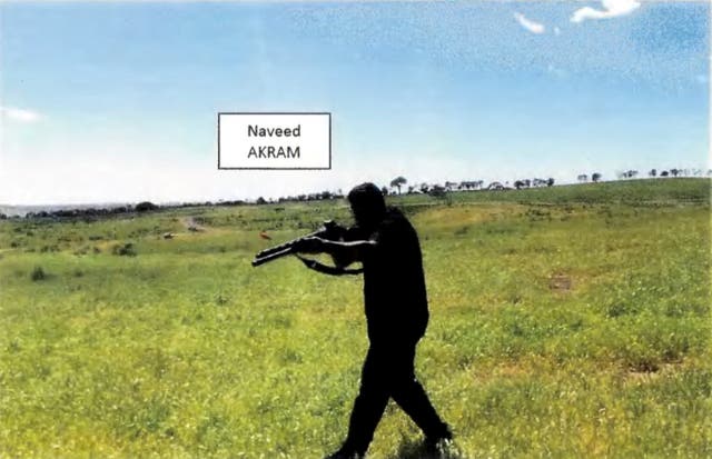 <p>Naveed Akram, the accused in the shooting during a Jewish Hanukkah celebration at Bondi Beach on December 14, conducting firearms training at a location suspected to be in New South Wales, Australia, in this still image taken from a court document released December 22, 2025</p>