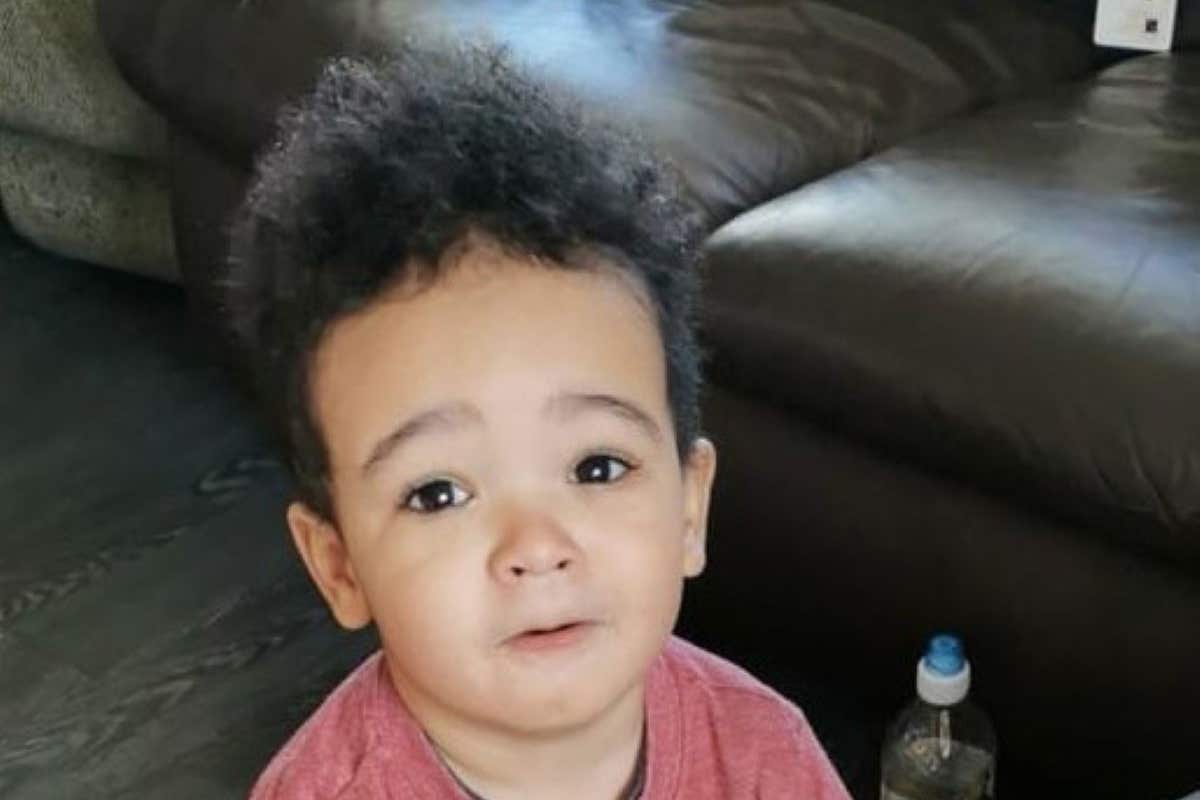 Daniel Aruebose when he was aged two