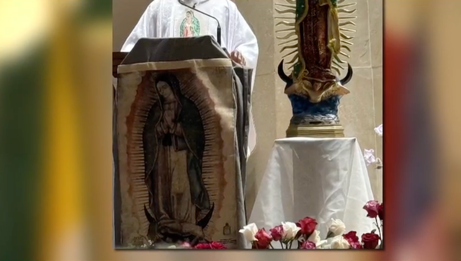 The pastor said, ‘I think maybe Our Lady was sending a message to us, ‘Hey, I’m still around, I know today is a celebration of my day, and I can still show myself’’