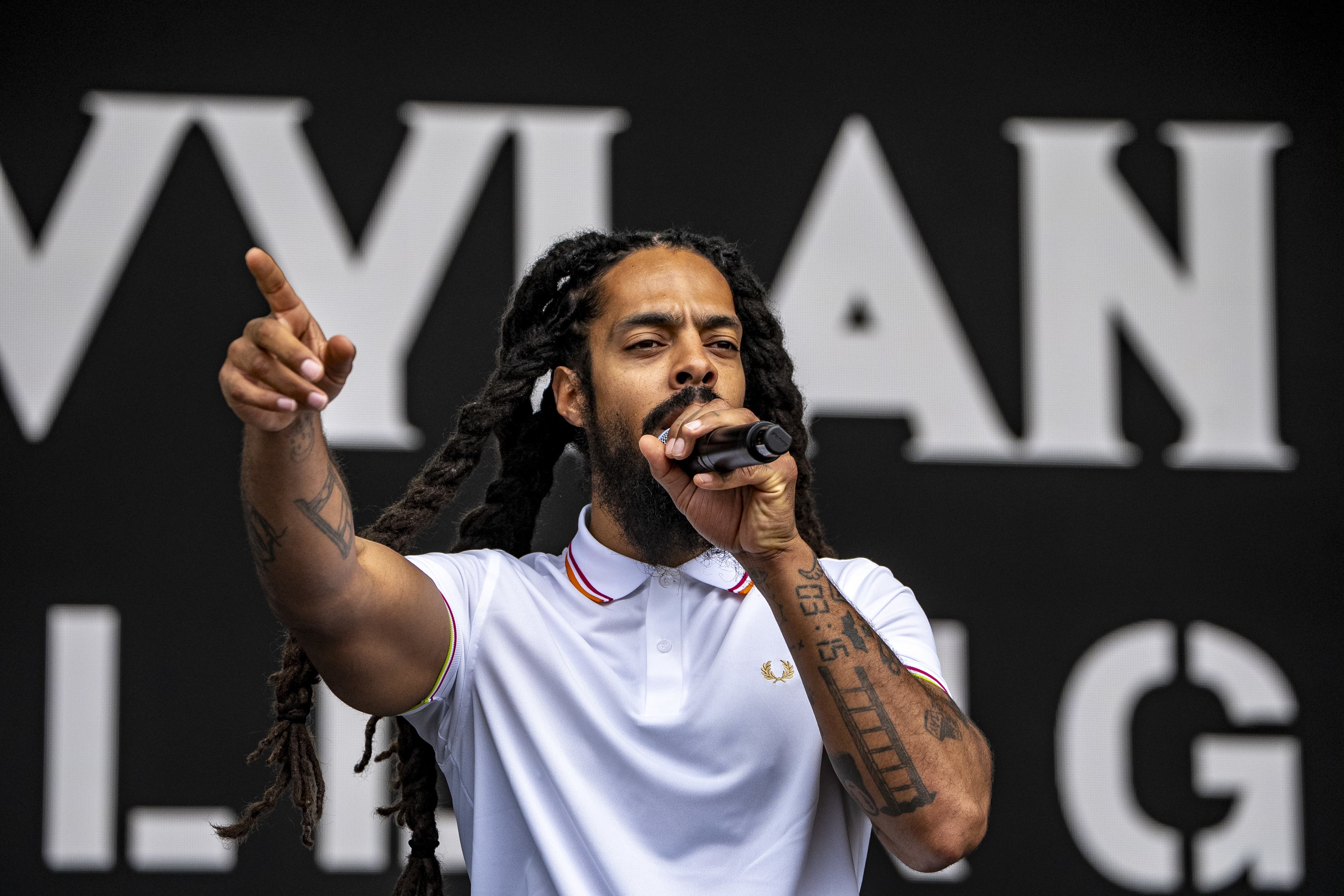 Bob Vylan performing during the Glastonbury Festival (Ben Birchall/PA)