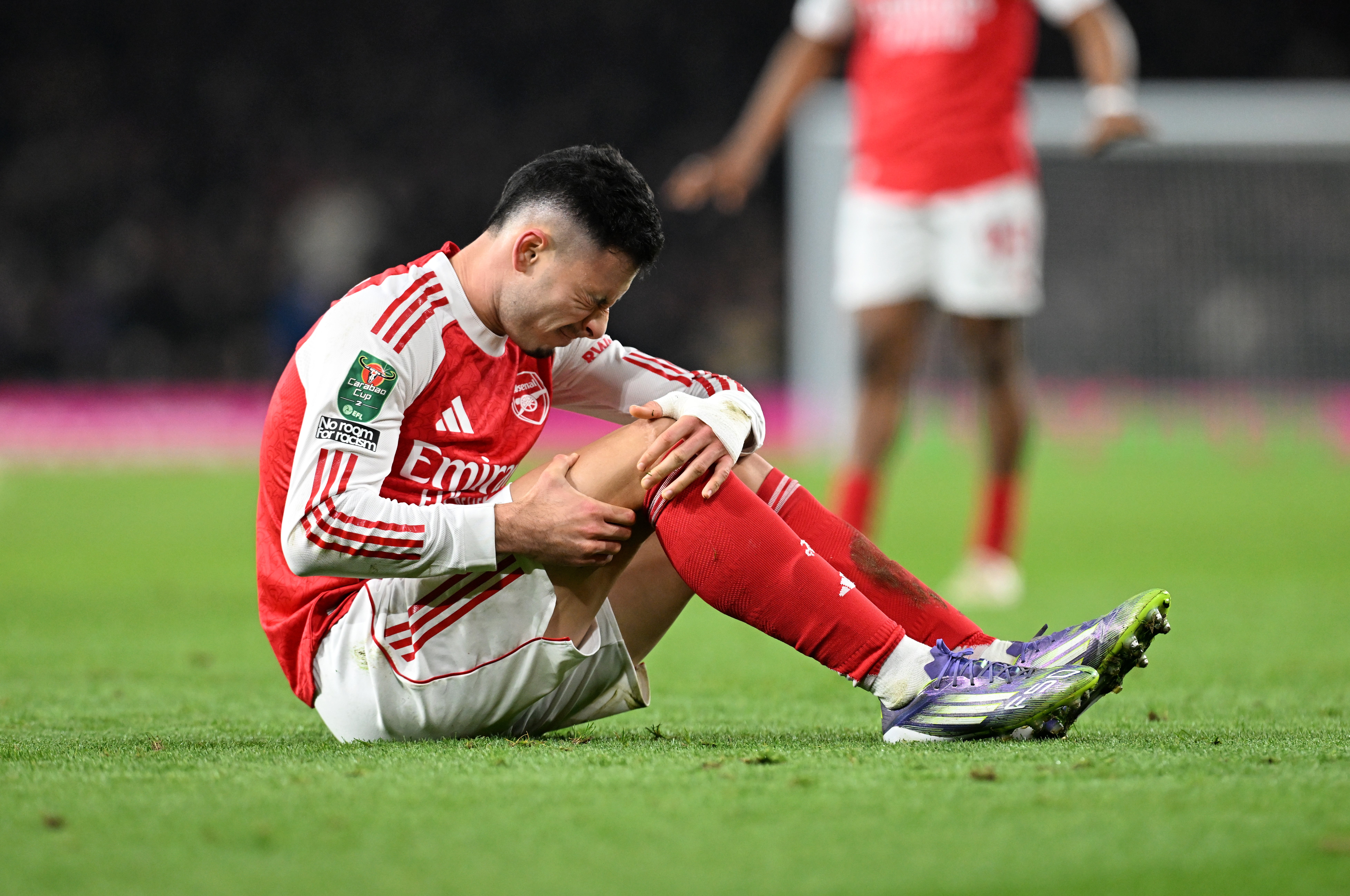 Martinelli required treatment and was ultimately replaced by Leandro Trossard