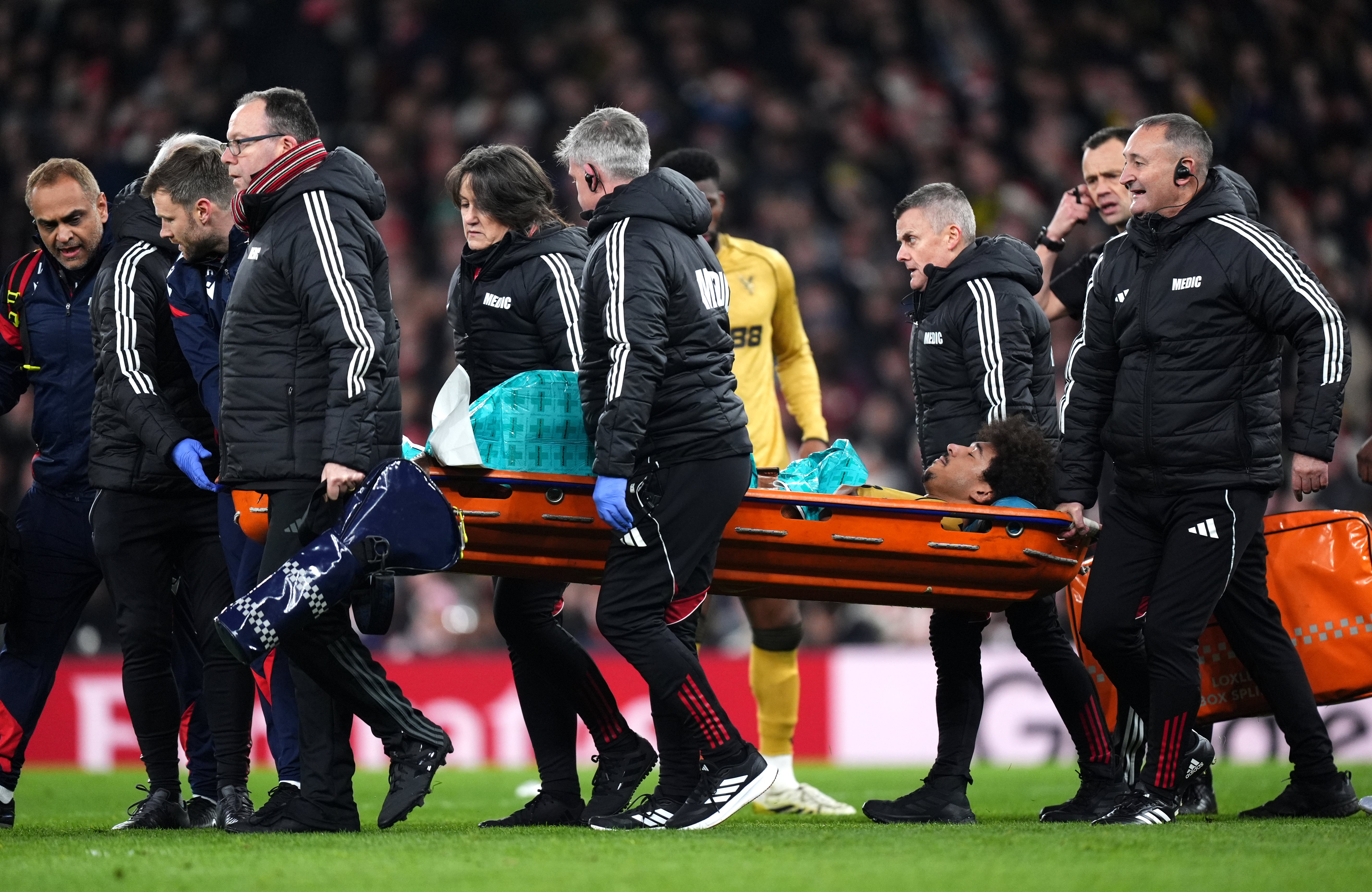 Chris Richards was forced off in the second half