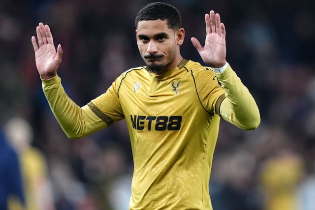 Crystal Palace centre-back Maxence Lacroix missed the decisive penalty against Arsenal after scoring an own goal (Mike Egerton/PA)