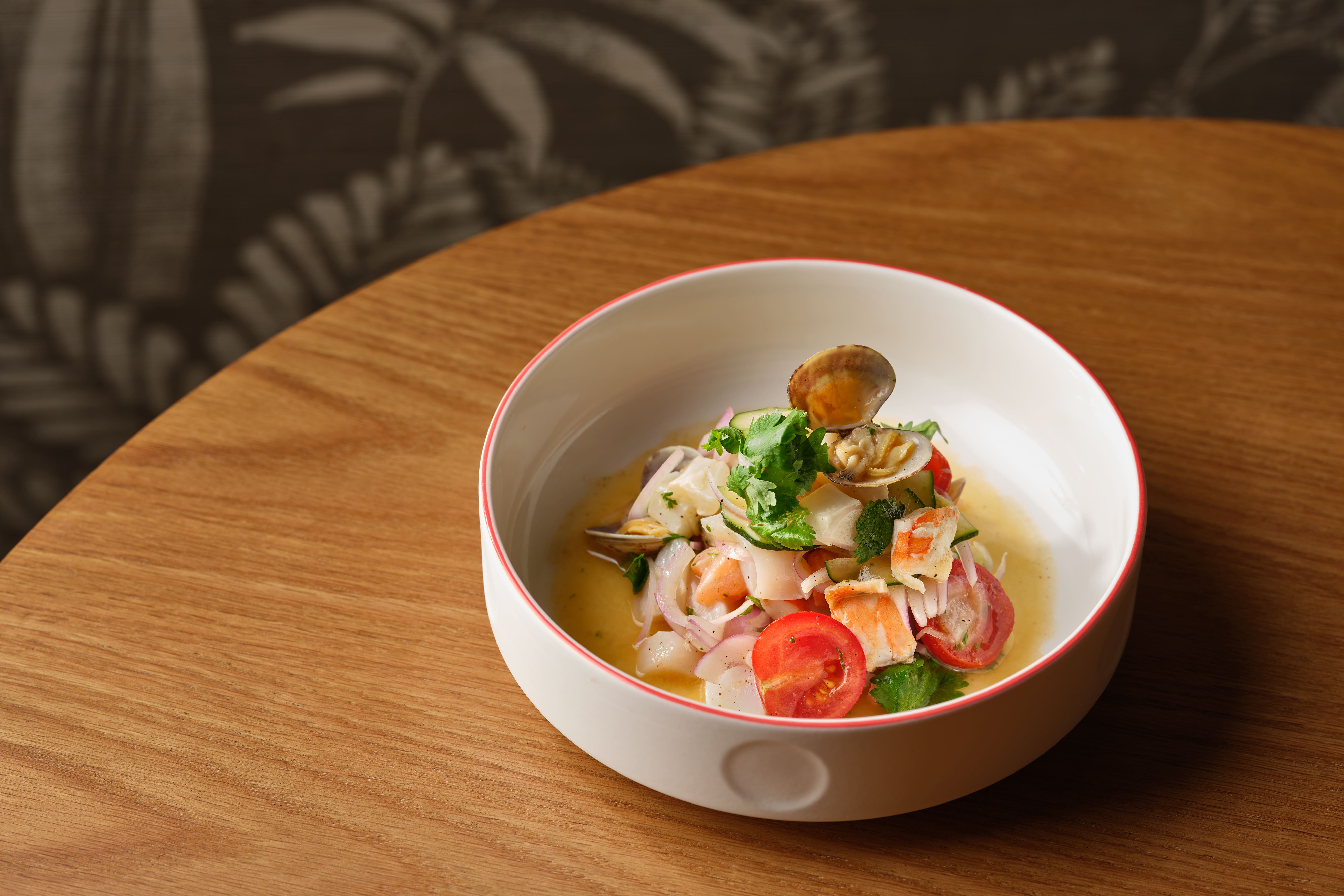 Seafood ceviche reflects the Peruvian influence that reshaped Nobu’s cooking and helped define what he calls ‘Nobu style’