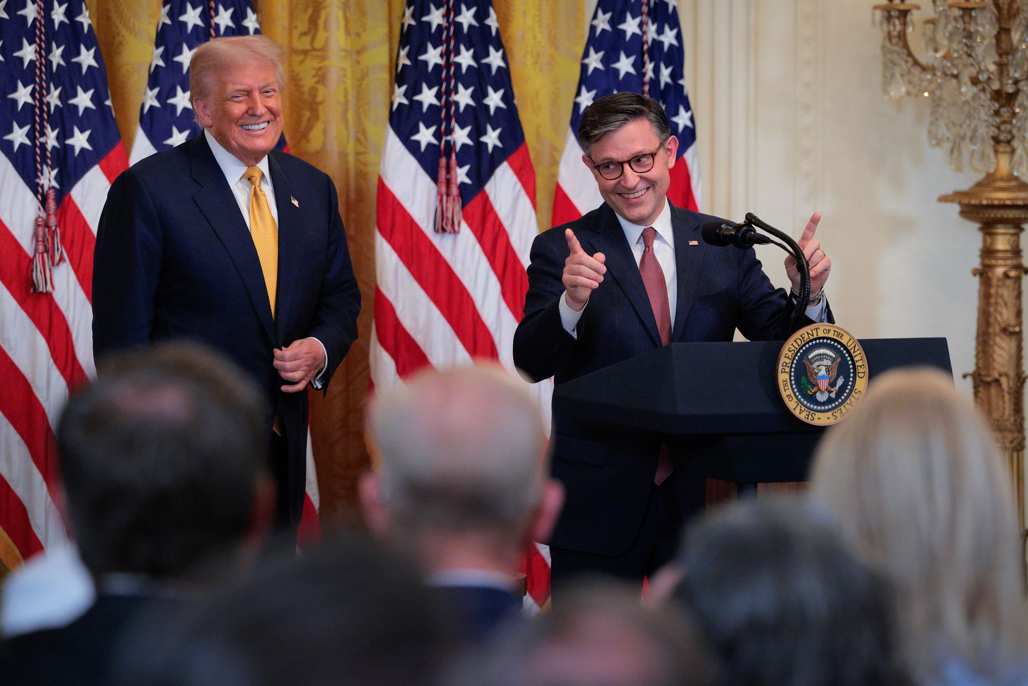 Former House GOP member, ex-representative Bob Good of Virginia, said Johnson is ‘a puppet of the president’ who is in his job only because Donald Trump allows it.