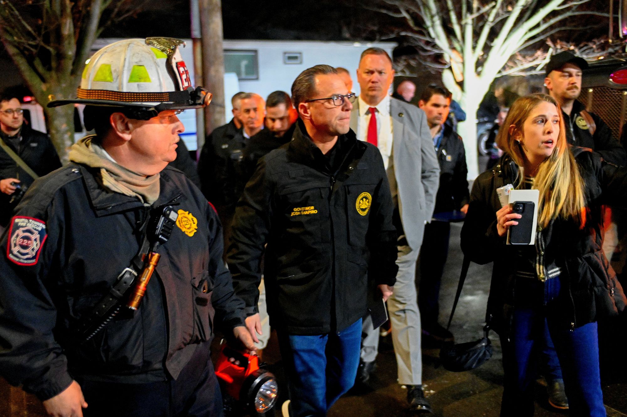 Pennsylvania Governor Josh Shapiro asked people to pray 'for this community, for those who are still missing, for those who are injured, and for those families who are about to celebrate Christmas with an empty chair at their table'