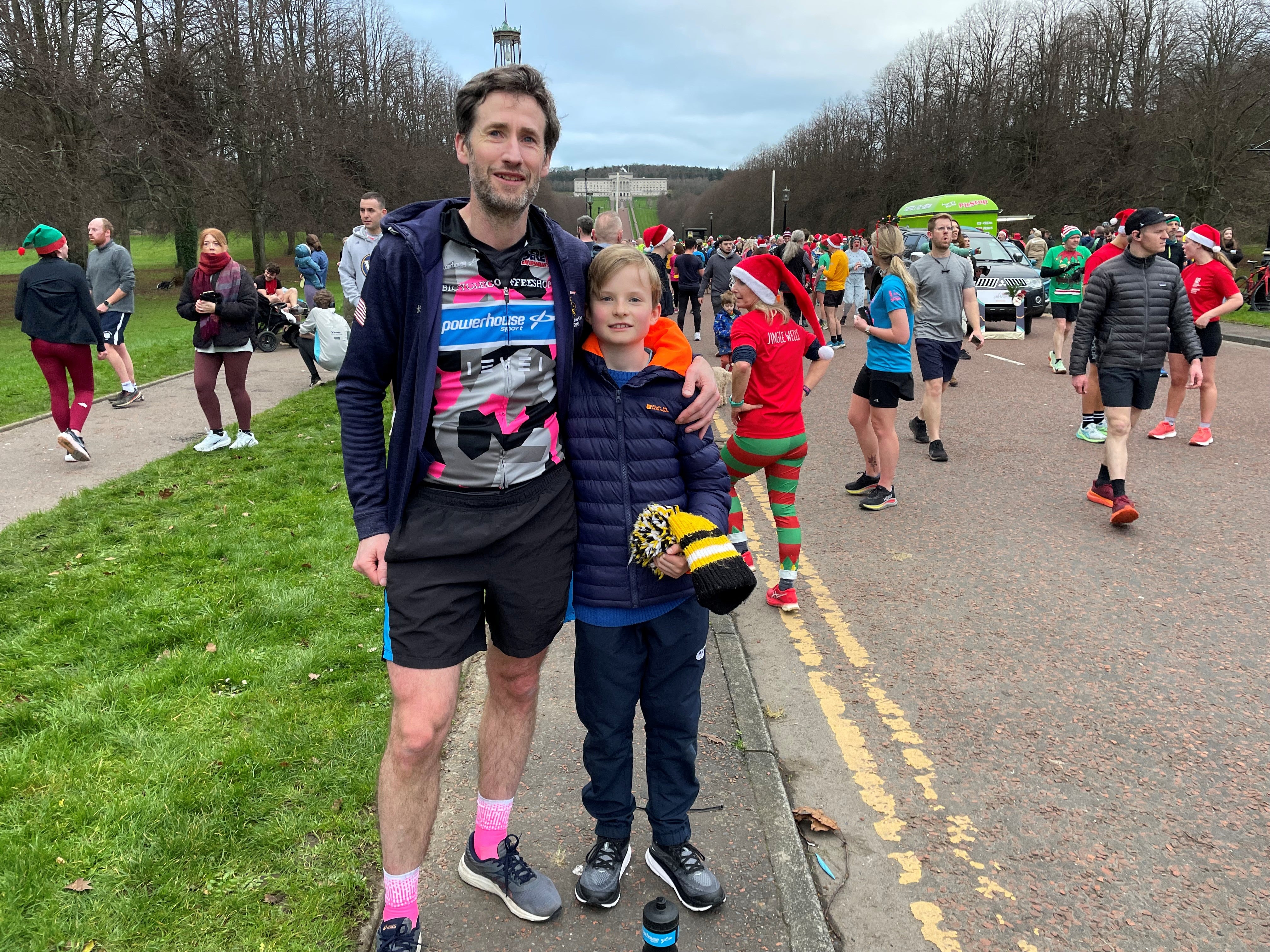 Former Olympic rower Eugene Coakley (left) took part in one of the parkruns