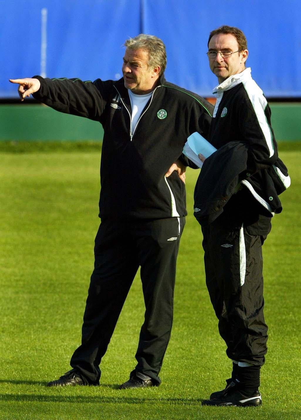 Robertson, left, worked alongside former Forest team-mate Martin O’Neill at Celtic (Maurice McDonald/PA)