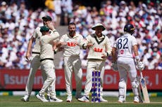 England’s Ashes chaos continues as 20 wickets tumble in farcical start to Boxing Day Test