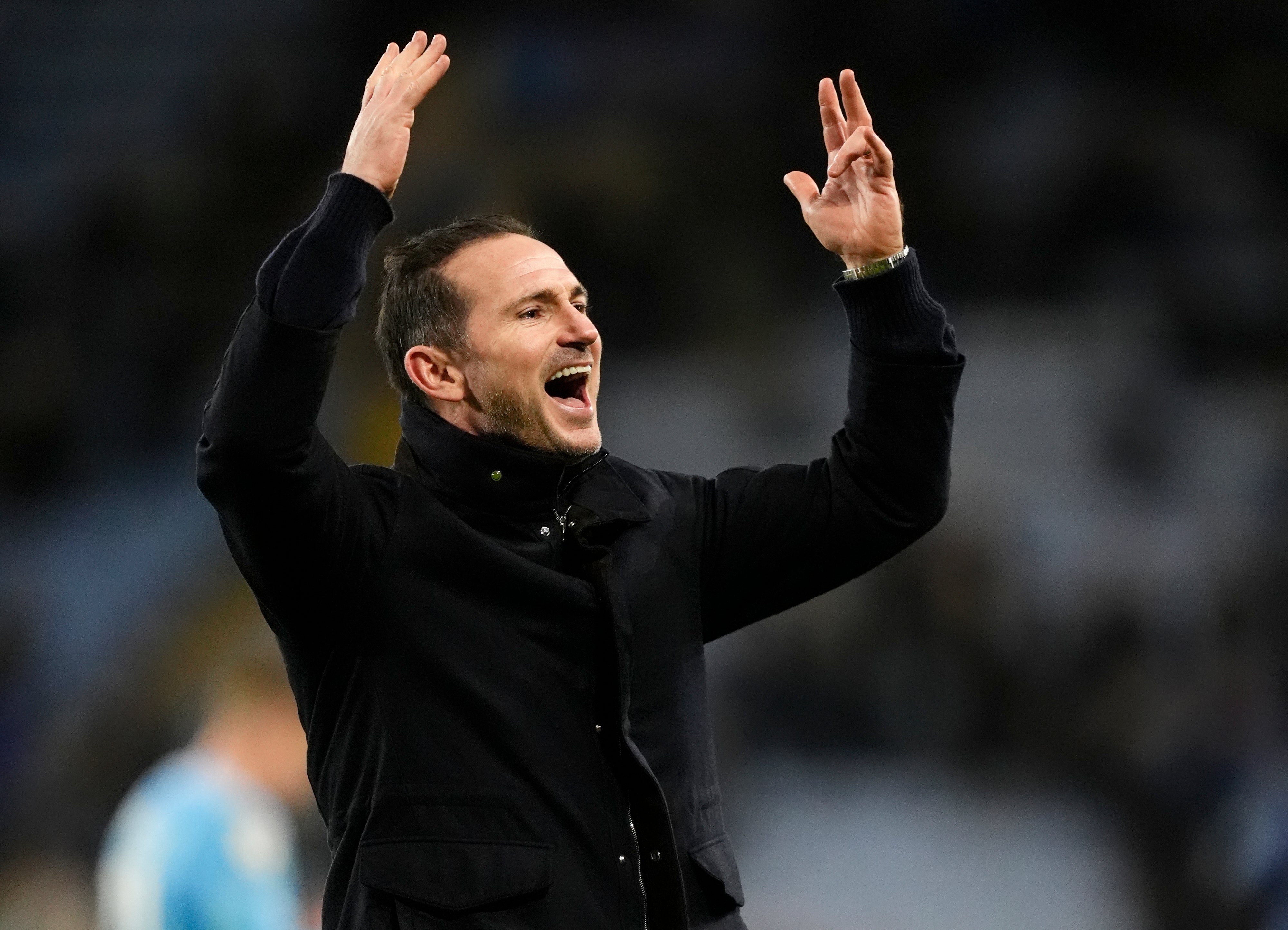 Coventry City head coach Frank Lampard celebrates after the Sky Blues went eight points clear