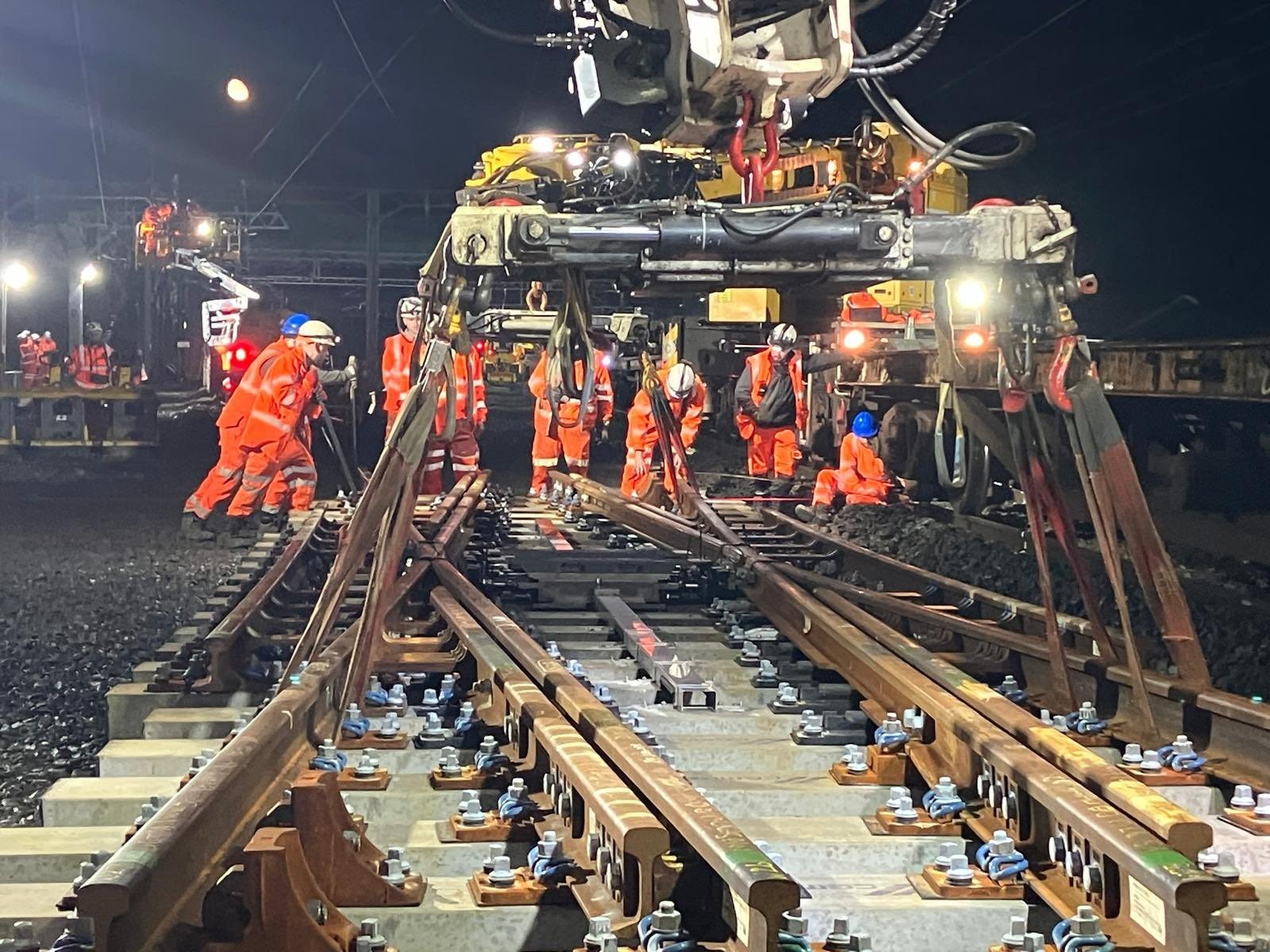Action station: Network Rail engineers at work (file photo)