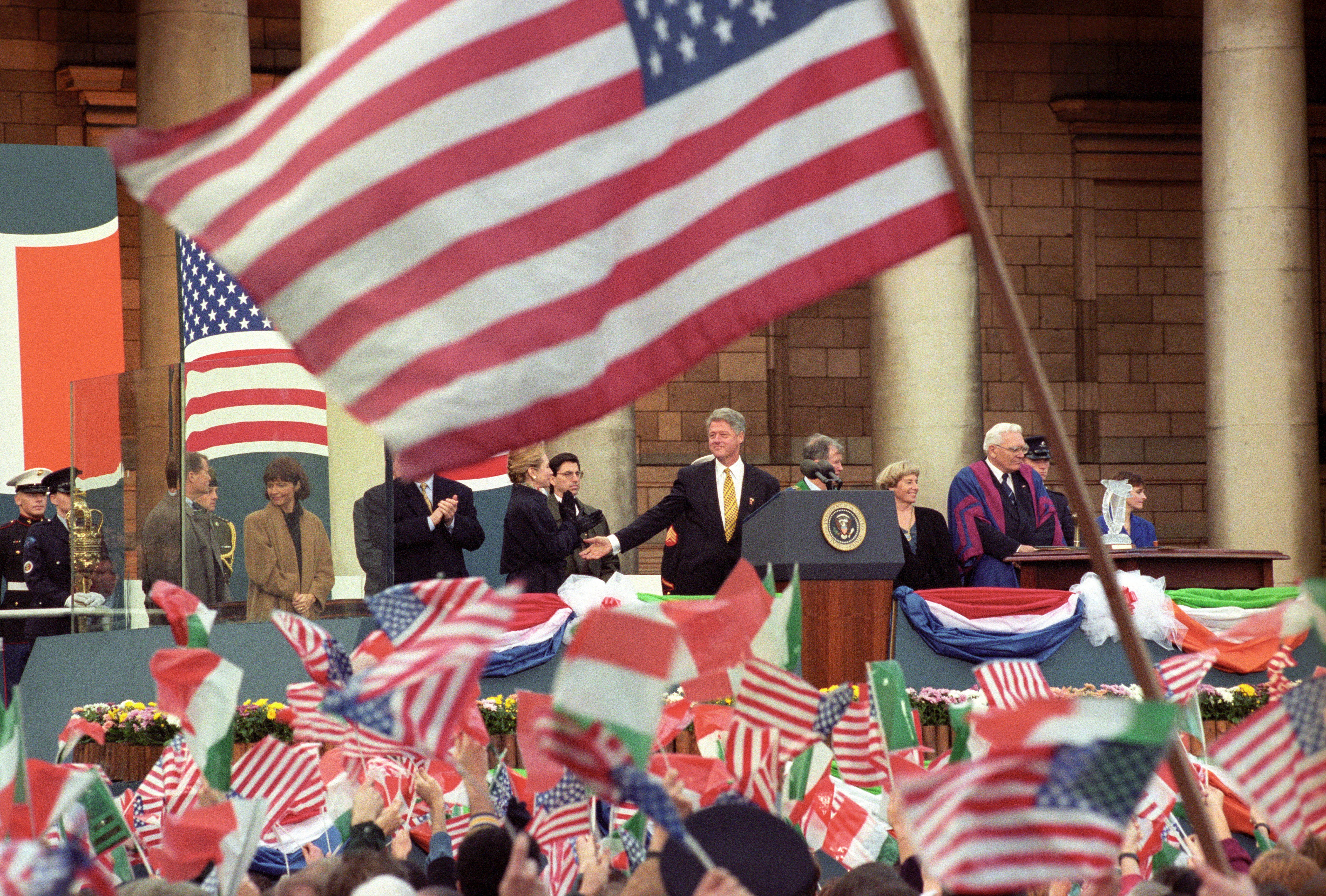 Bill Clinton made a speech in Dublin during the trip (John Giles/PA)