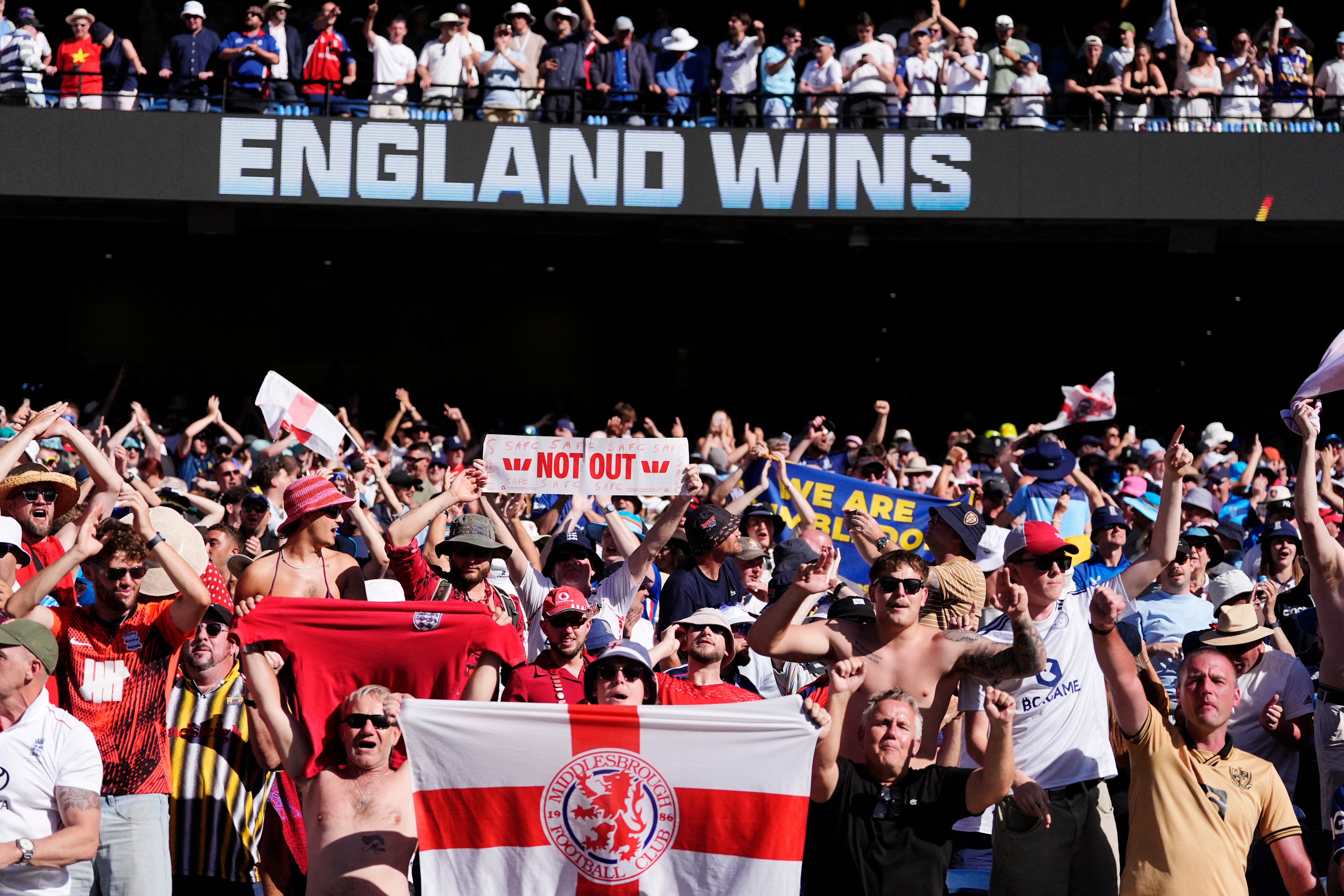 The Barmy Army turned out in force in Melbourne...