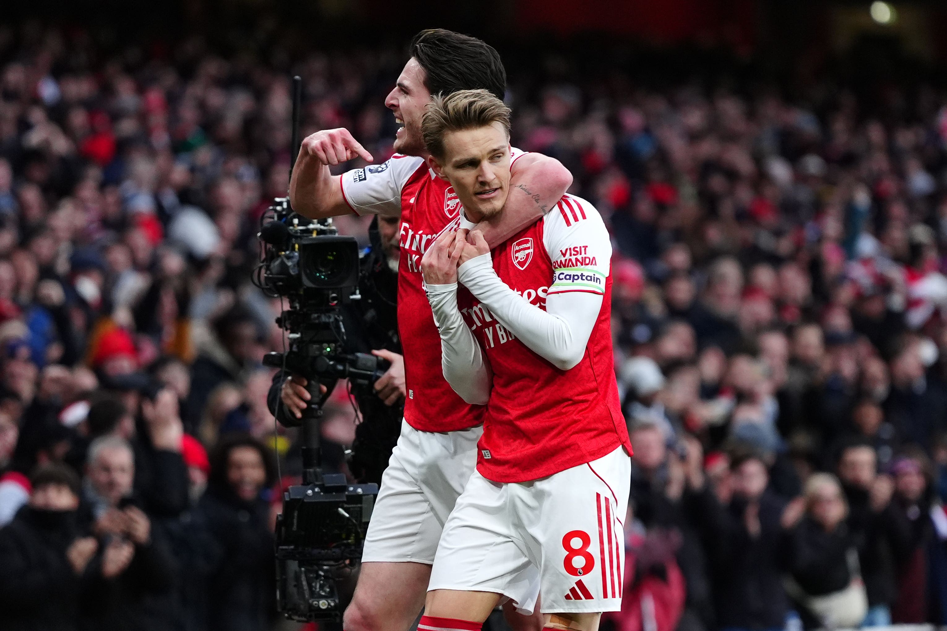 Declan Rice and Martin Odegaard were instrumental in Arsenal’s hard-fought win