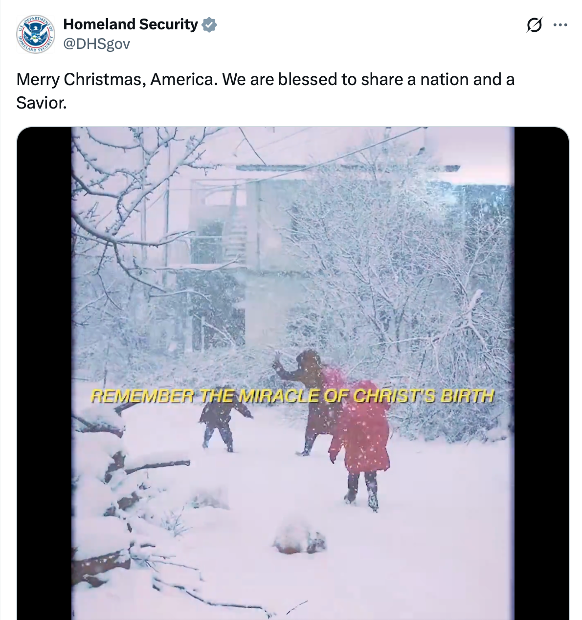 <p>Posts shared by Trump administration officials and government agencies used explicitly religious messaging on Christmas</p>