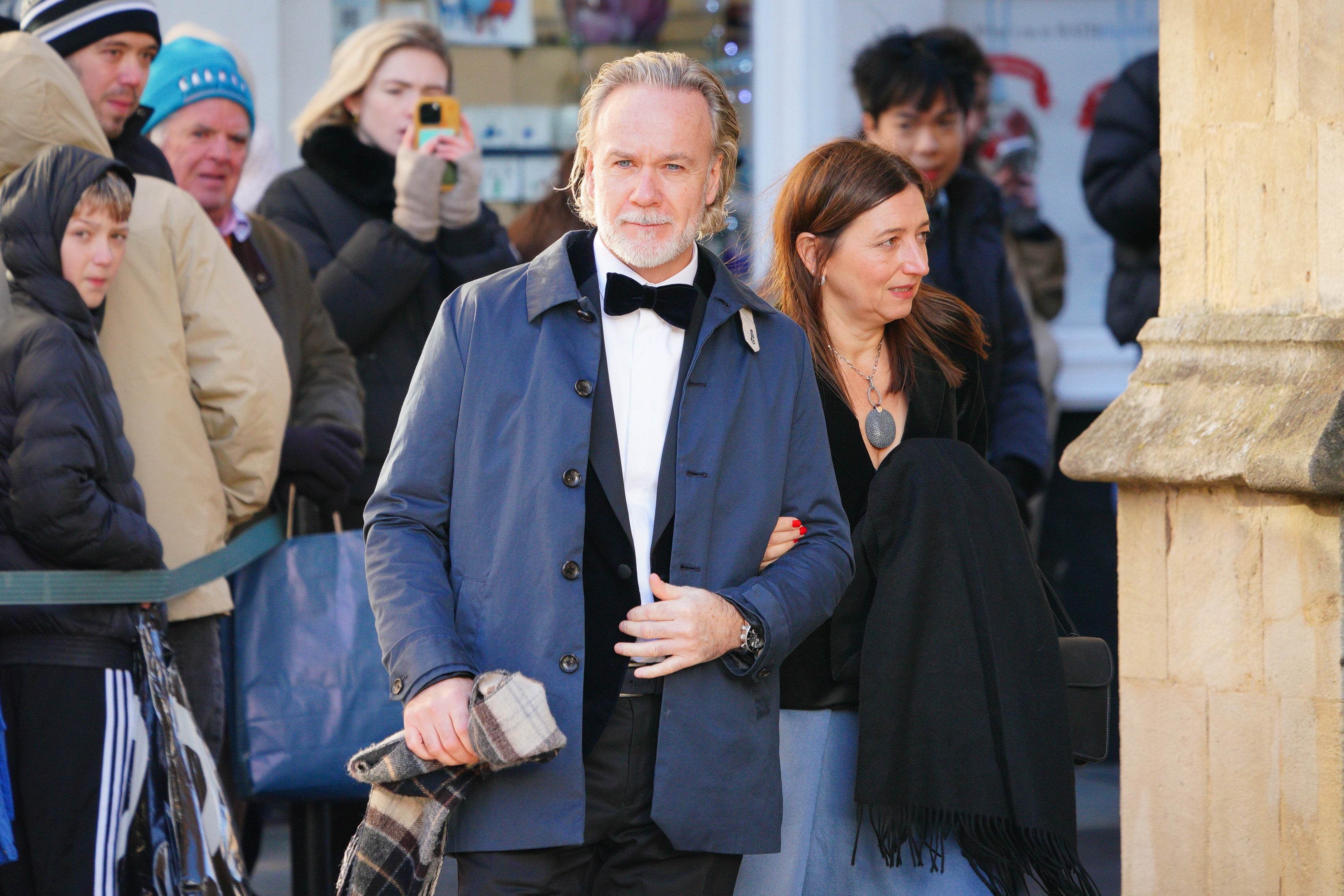 MasterChef: The Professionals presenter Marcus Wareing, who has worked with Ramsay, and Dragons’ Den star Sara Davies were among the celebrities seen making their way into the church