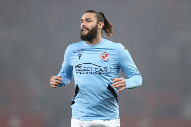 <p>Andy Carroll playing for Reading in January 2023</p>