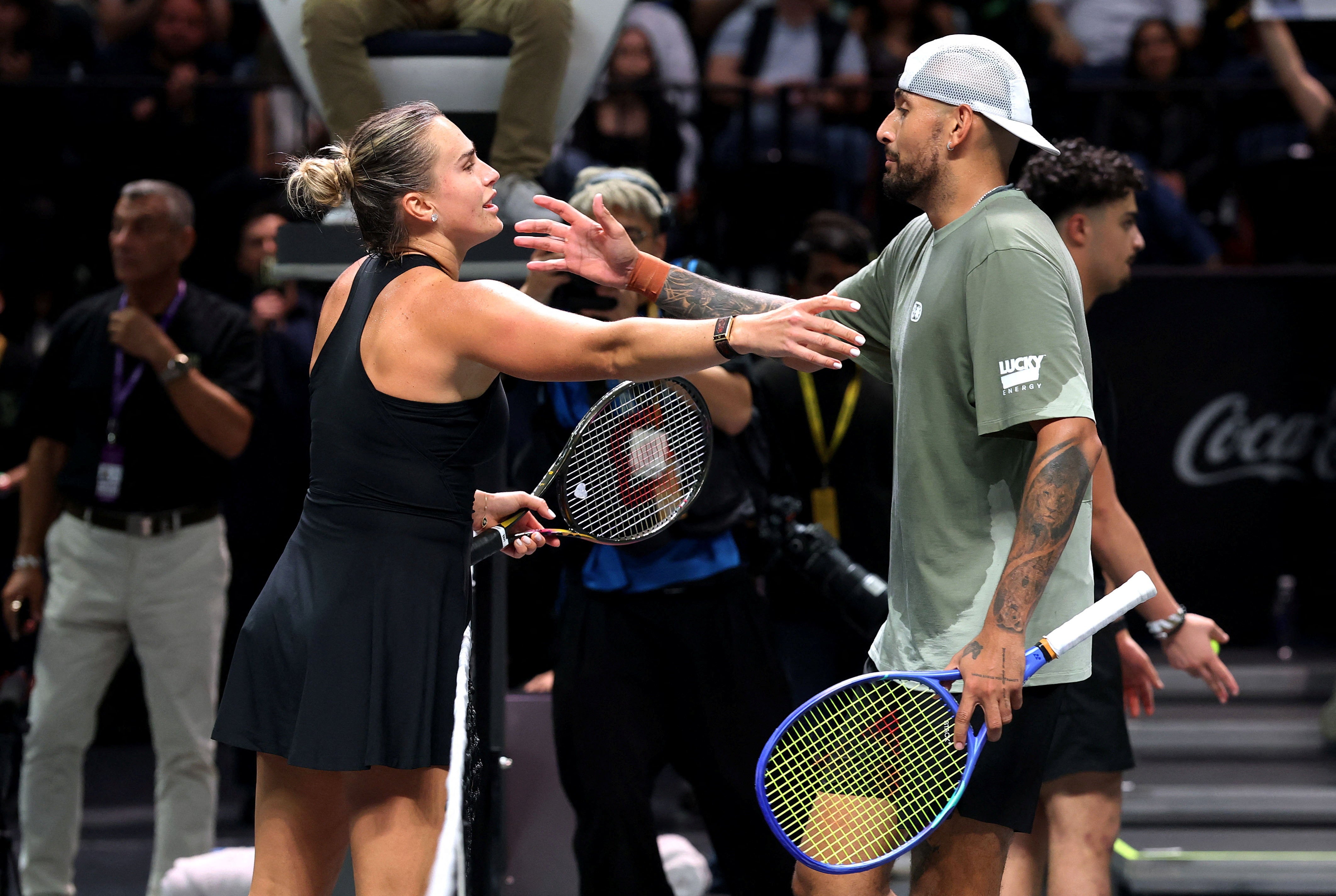 <p>'Battle of the Sexes' - Nick Kyrgios v Aryna Sabalenka</p>