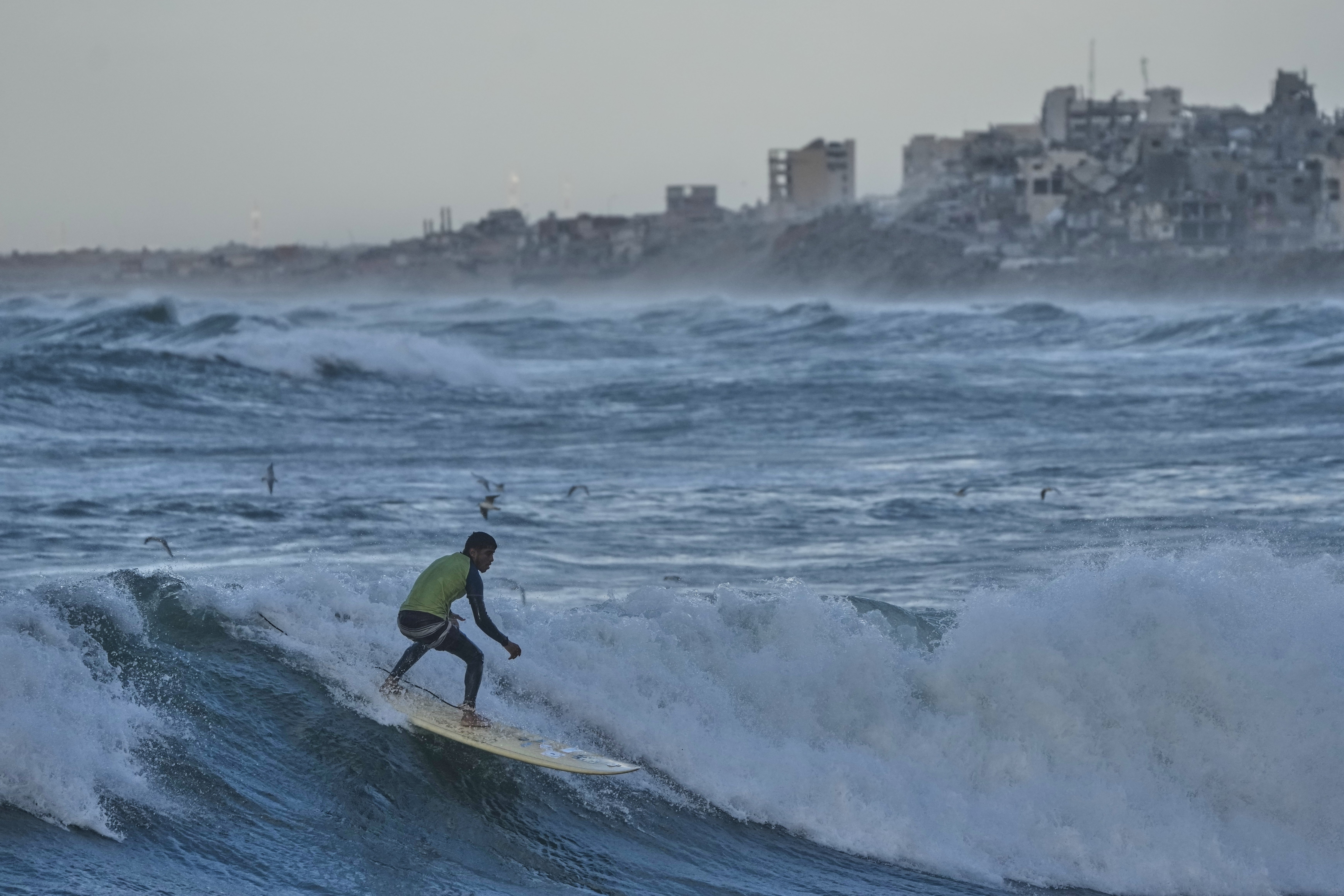 APTOPIX Israel Palestinians Gaza Surfers