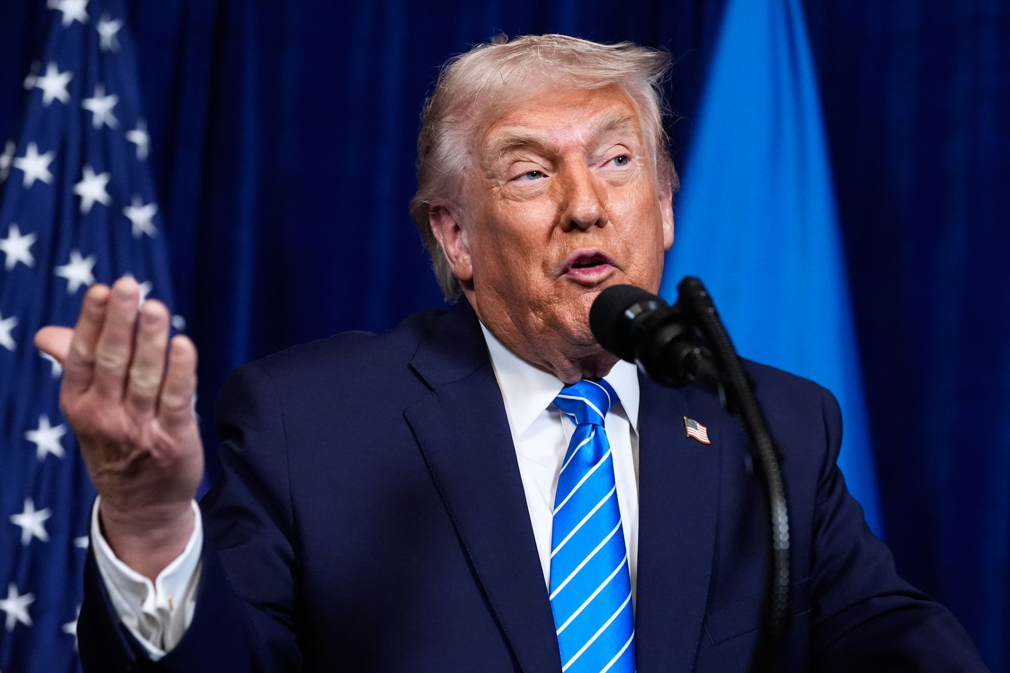 Trump gave a positive update on peace talks but said there were still some ‘thorny issues’ to resolve