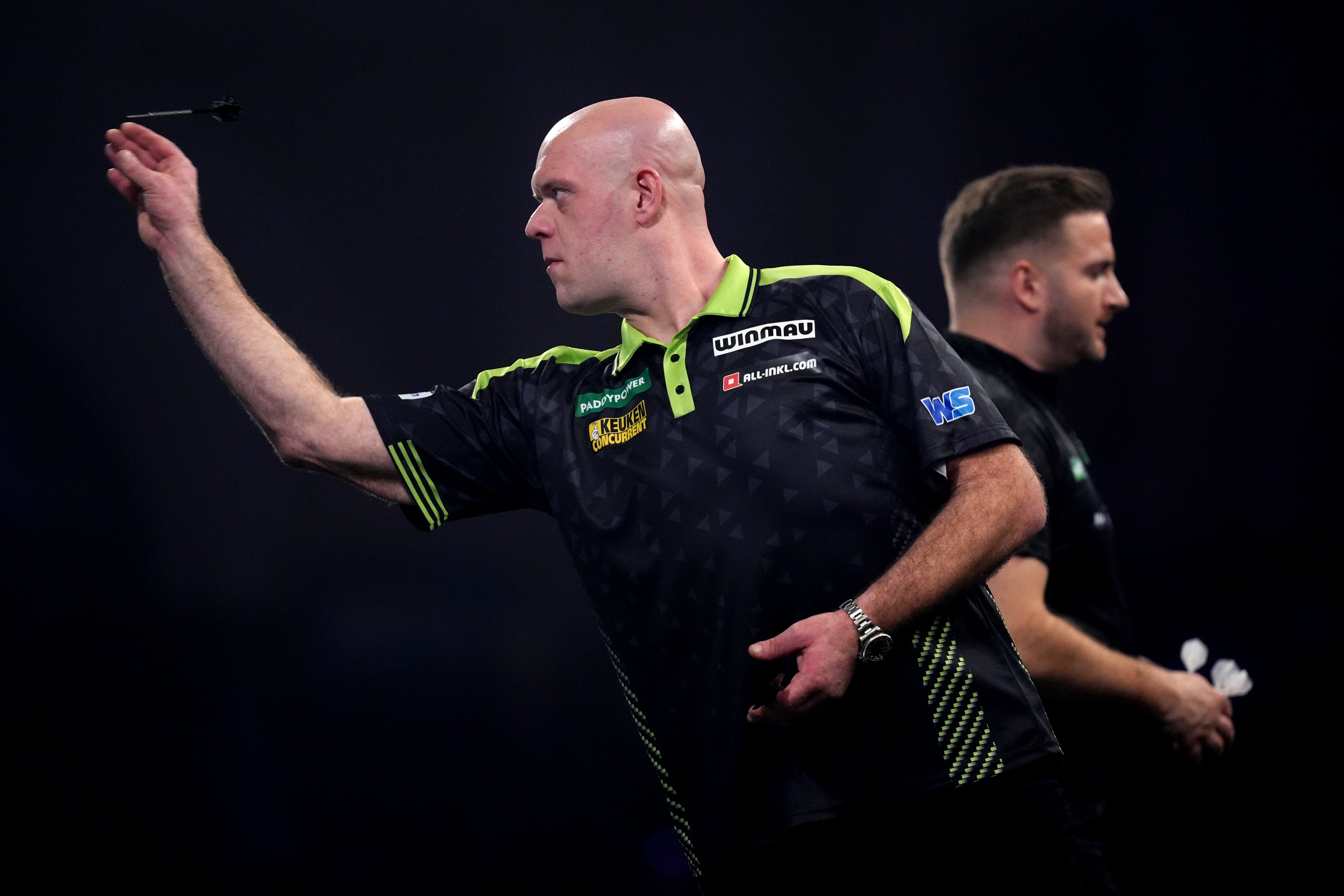 Van Gerwen felt he did not need his best to beat Merk (John Walton/PA)