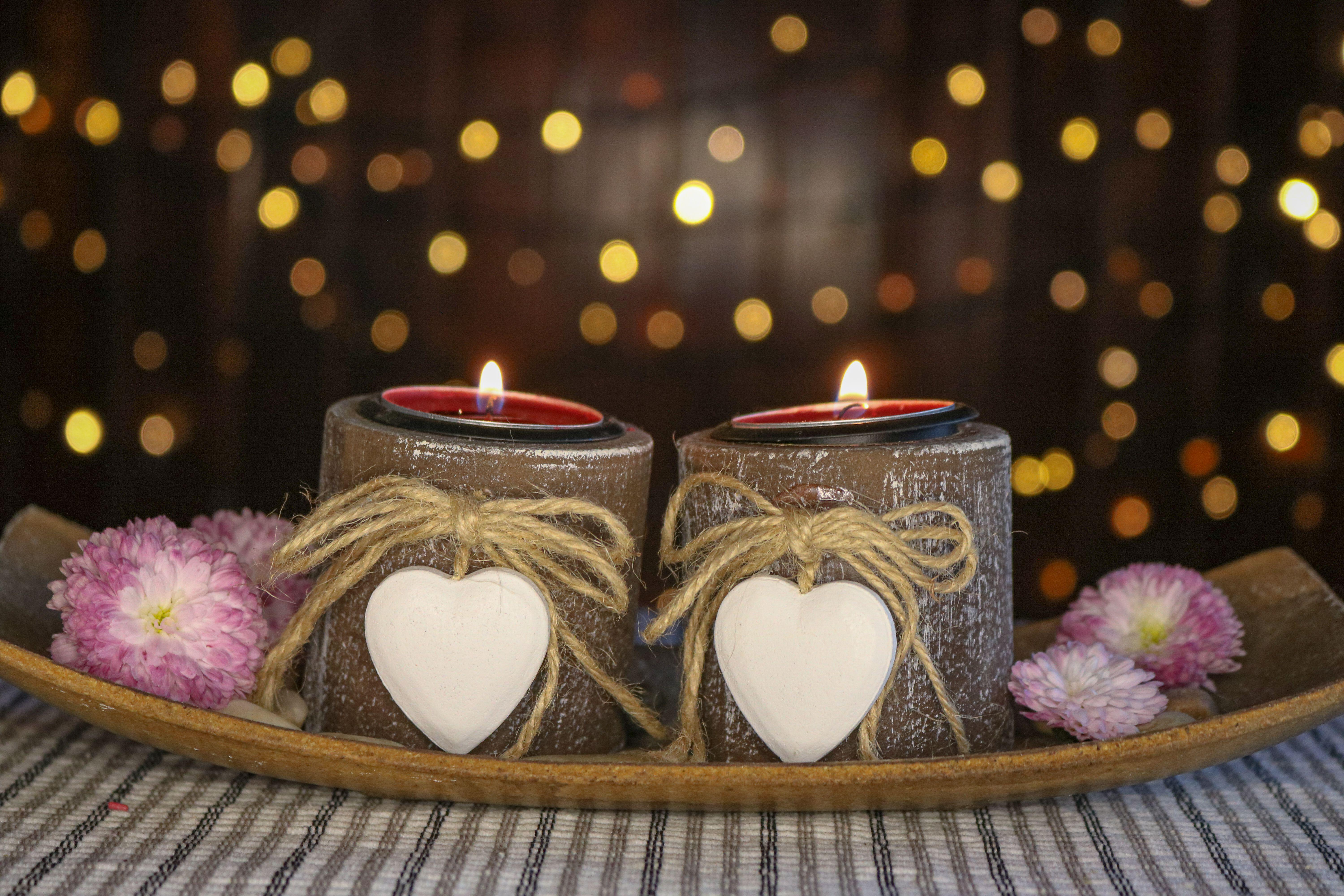 Use candles and lights to brighten the dark days