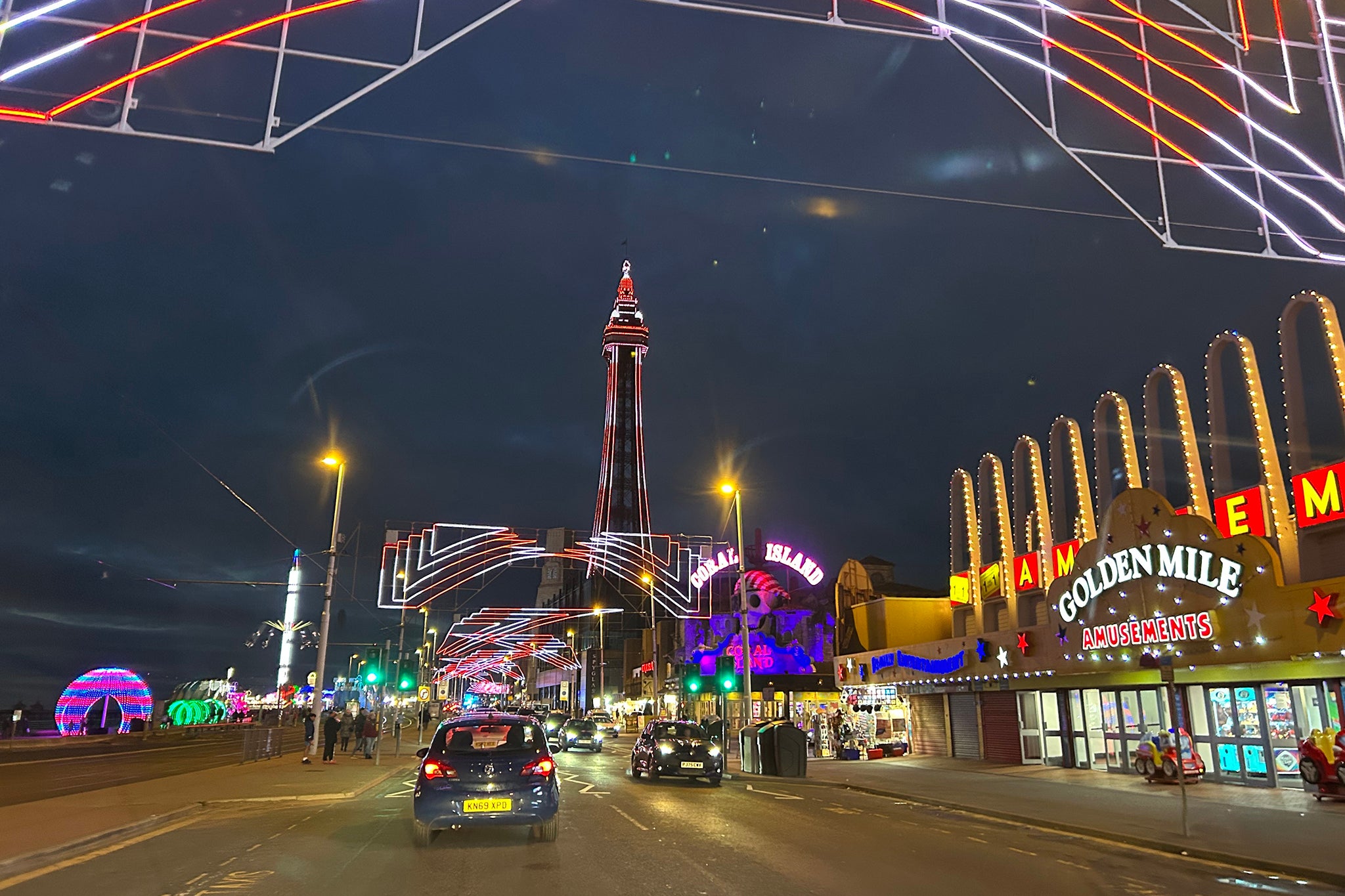 Light entertainment: Blackpool Tower along the promenade