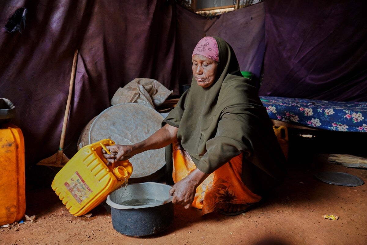 Nuria, from Somalia, is the sole carer of her 10 children