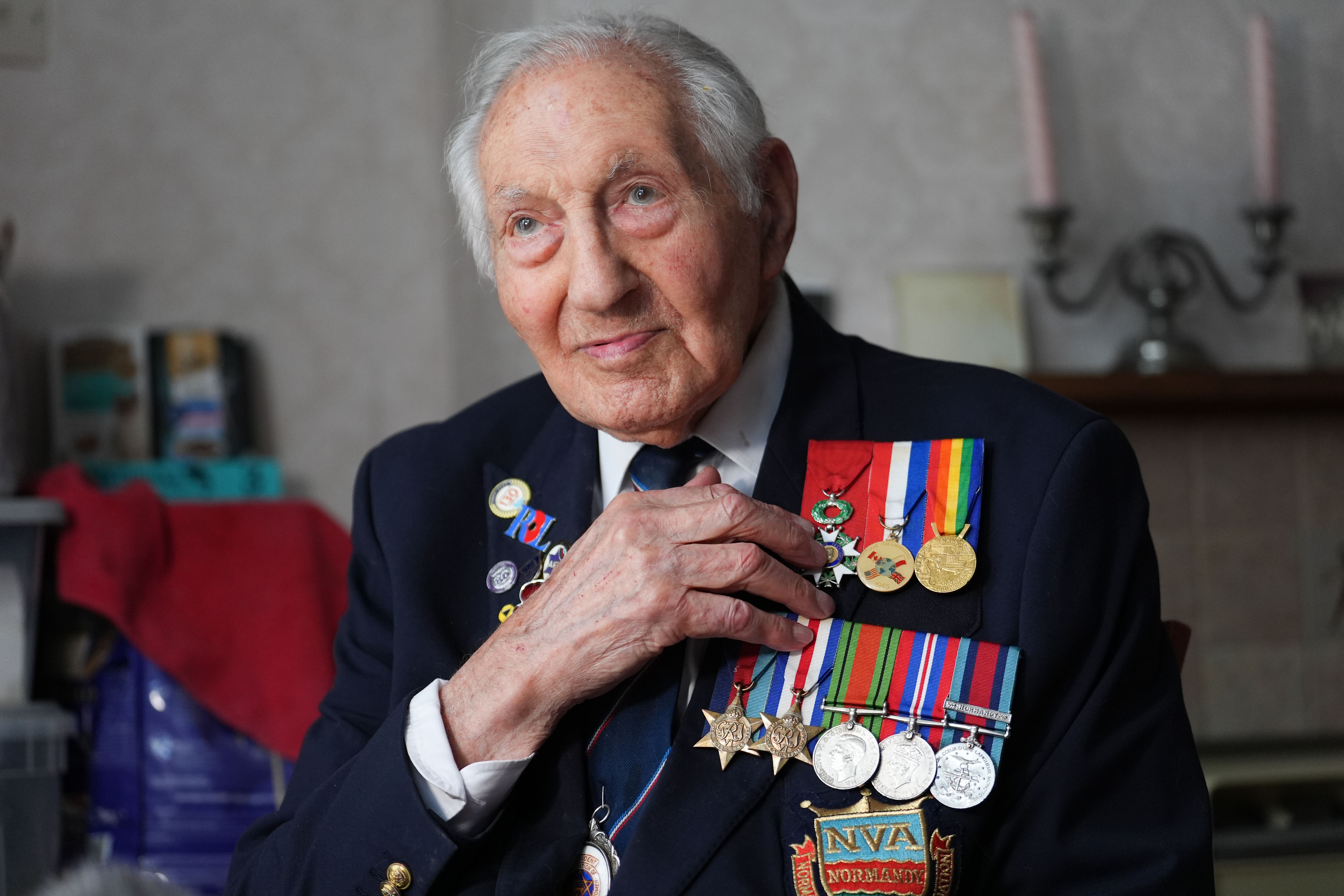 D-Day veteran and Ambassador for the British Normandy Memorial Mervyn Kersh, who has been been awarded the BEM (British Empire Medal) in the New Year Honours list, for services to Holocaust Remembrance and Education. Picture date: Saturday December 27, 2025. PA Photo. Photo credit should read: Lucy North/PA Wire