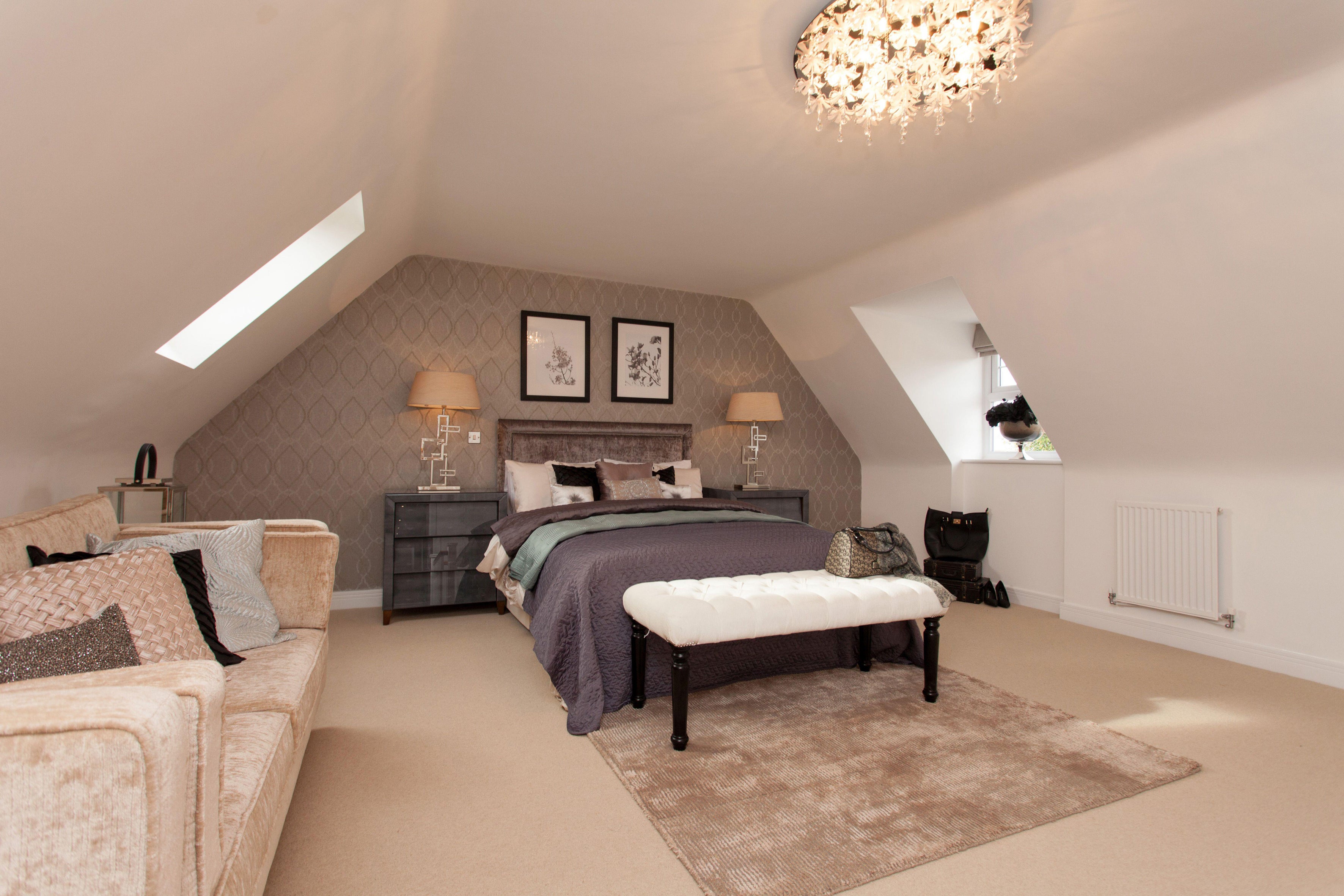 Interior of loft conversion with dormer window