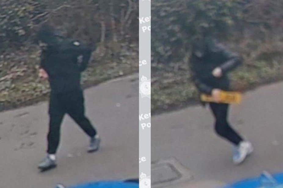 CCTV images of two men police would like to speak to after a fatal collision (Kent Police/PA)