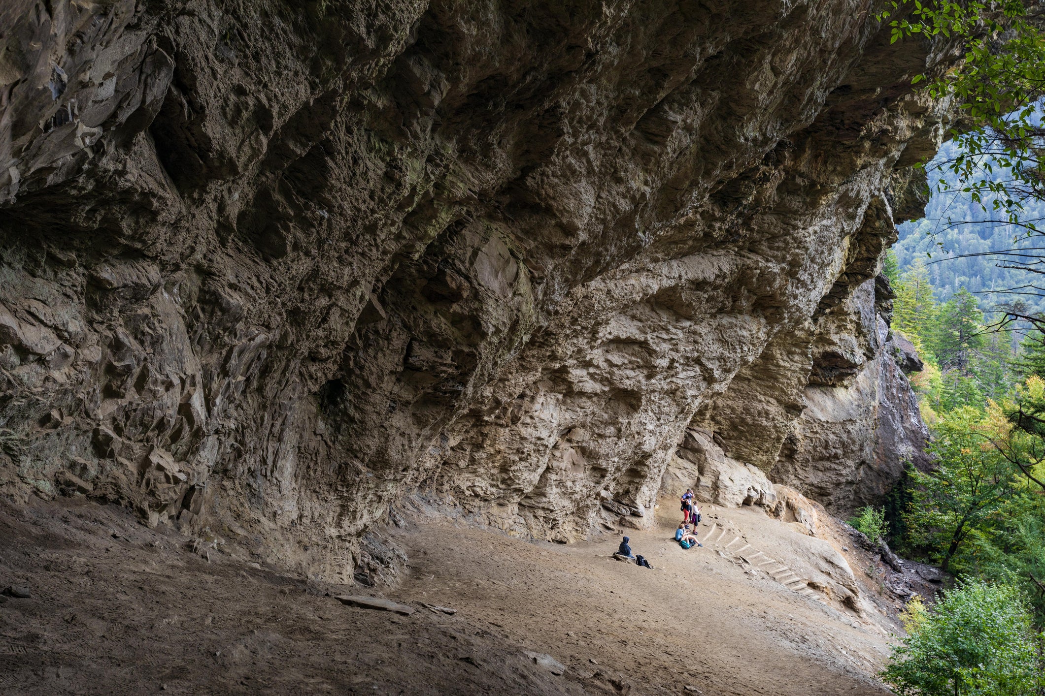 Alum Cave Bluff is the most popular turnaround point for those tackling the Alum Cave Trail