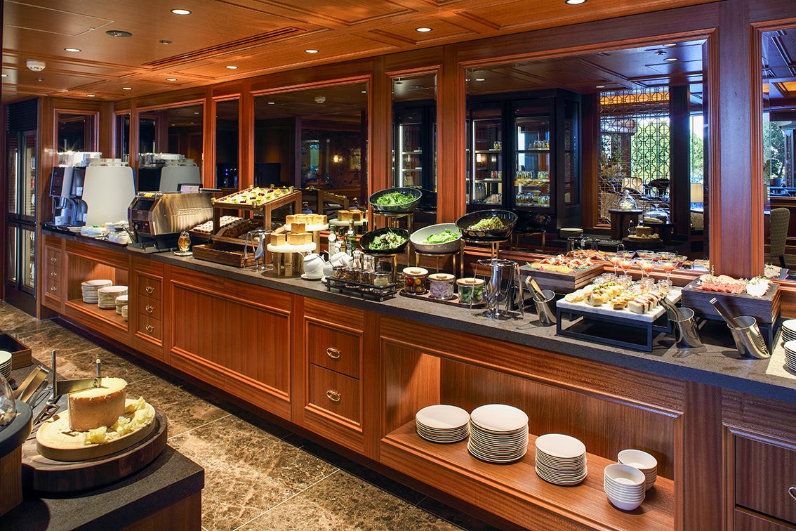 There are plenty of breakfast choices at the executive lounge