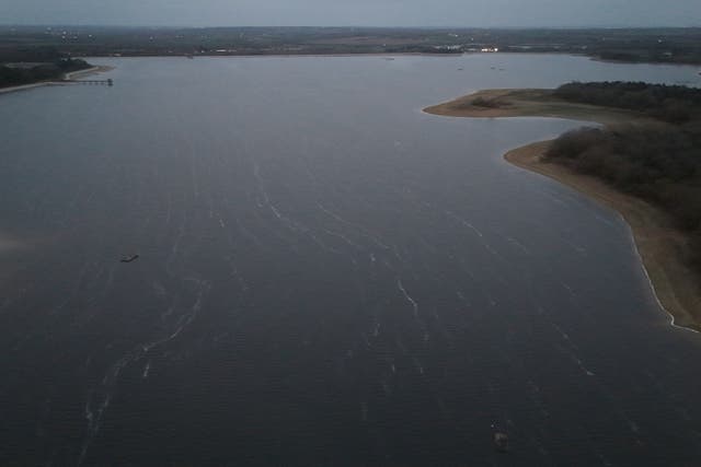 A small aircraft entered the water on Sunday (Jonathan Brady/PA)