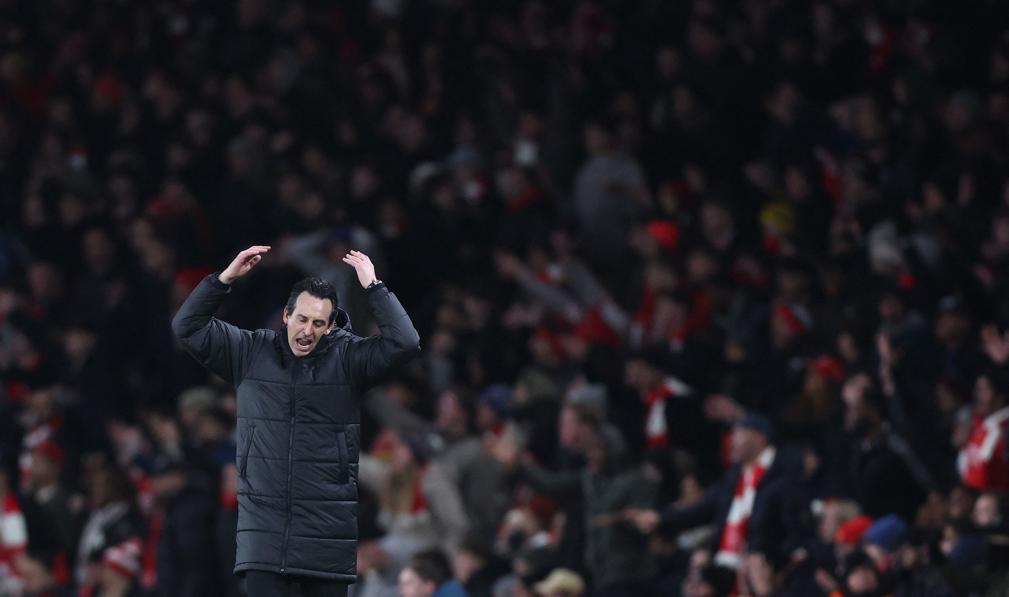 Unai Emery saw Aston Villa’s winning run end