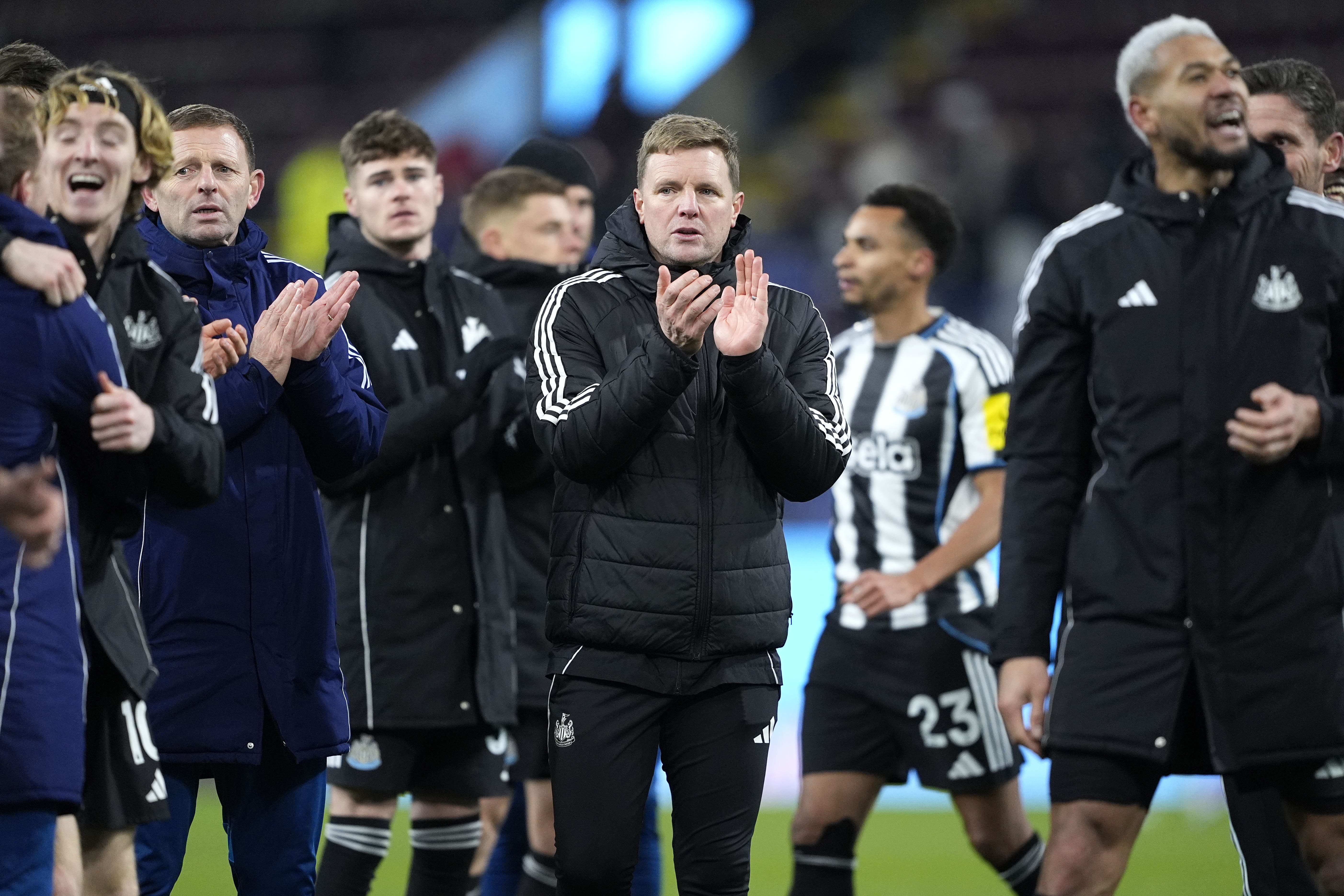Eddie Howe has not had many opportunities to toast an away day victory for Newcastle this season (Peter Byrne/PA)