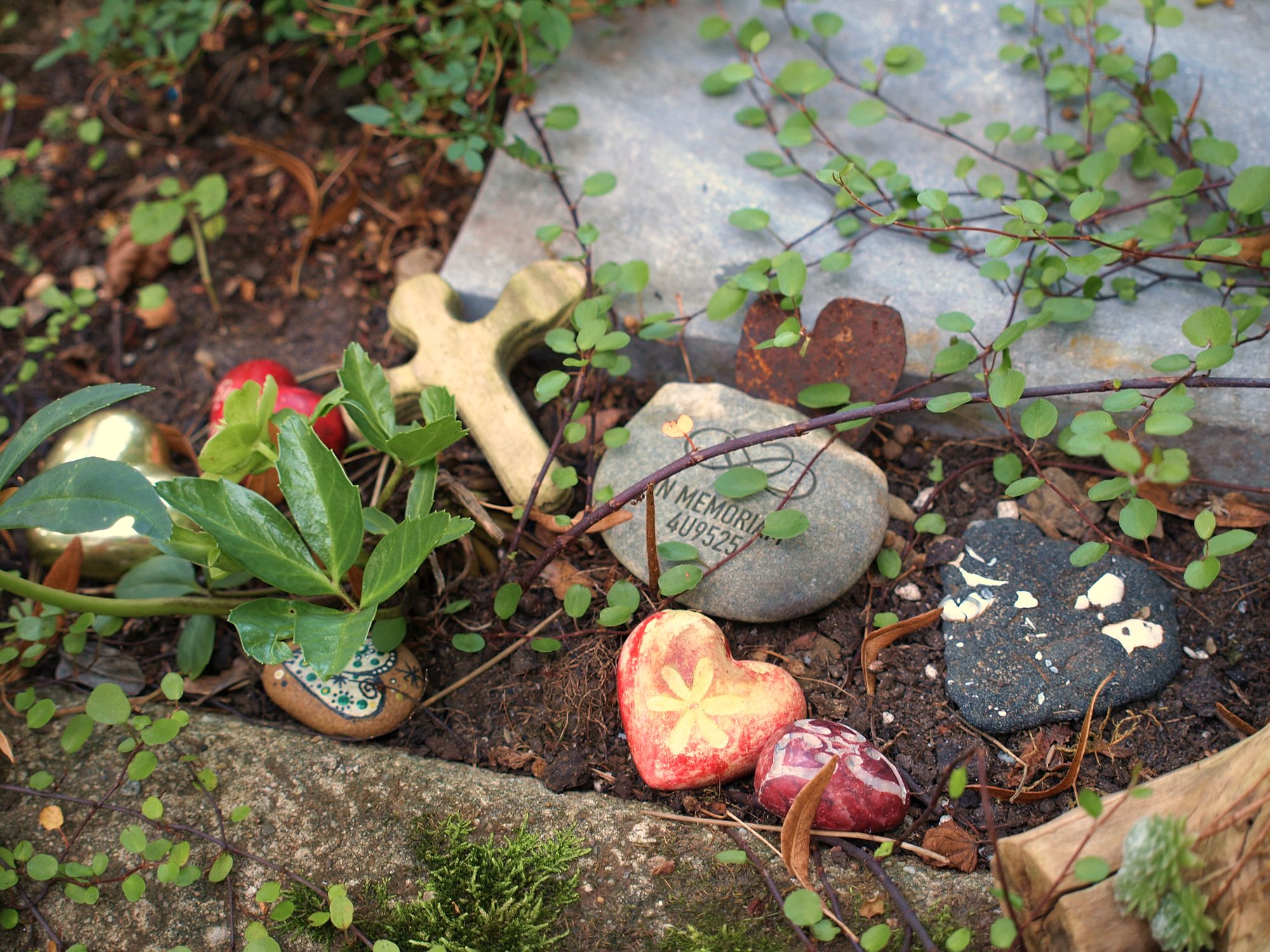 Decoration on a grave of victims of the Germanwings 4U9525 crash