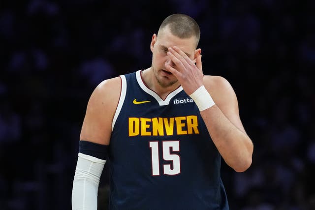 <p>Nikola Jokic may have suffered a significant knee injury</p>