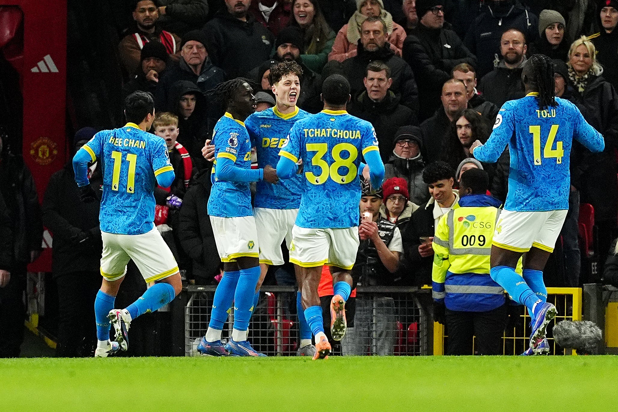 Ladislav Krejci, centre, earned Wolves only their third point of the campaign (Martin Rickett/PA)