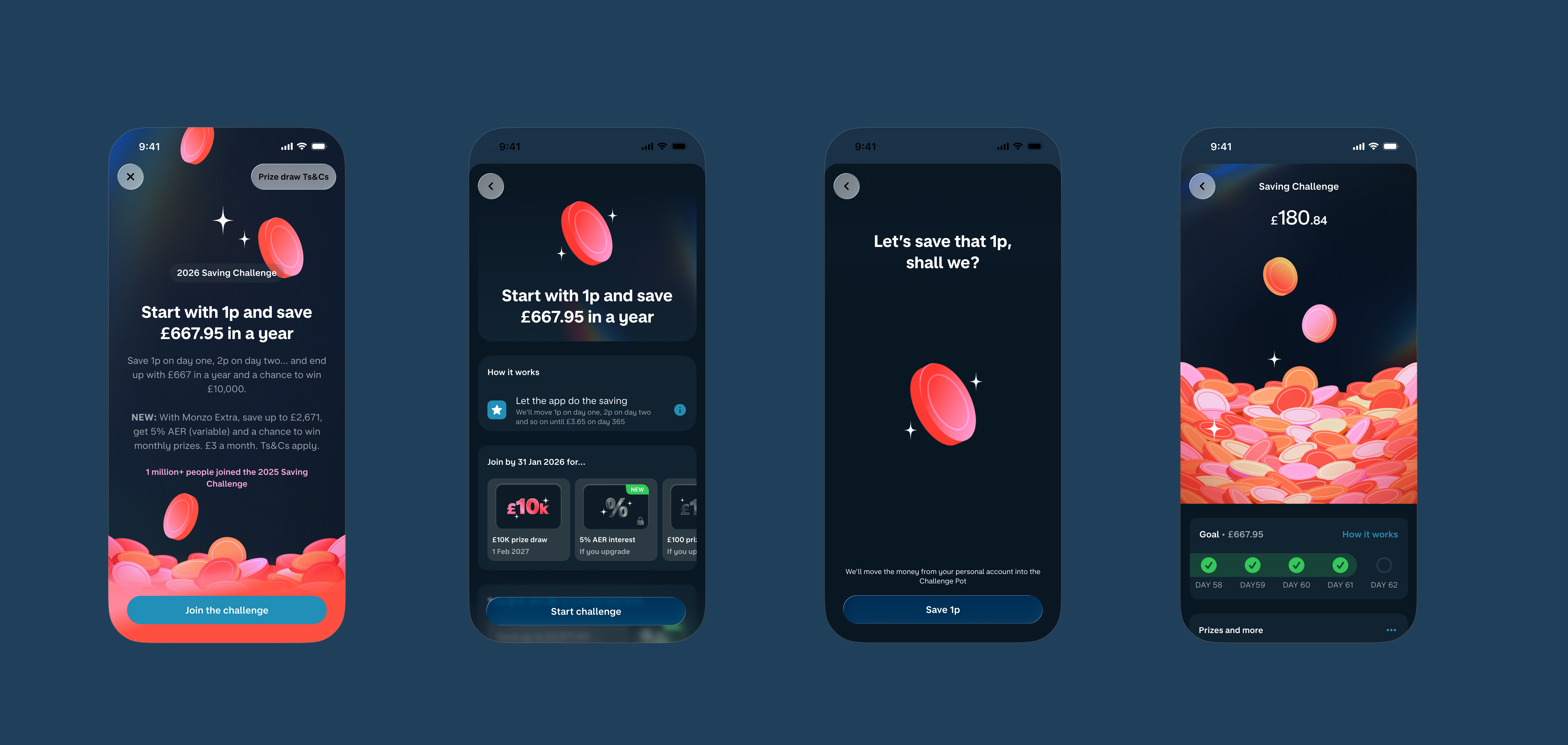 Monzo will once again enable customers to sign up to the 1p savings challenge on its app